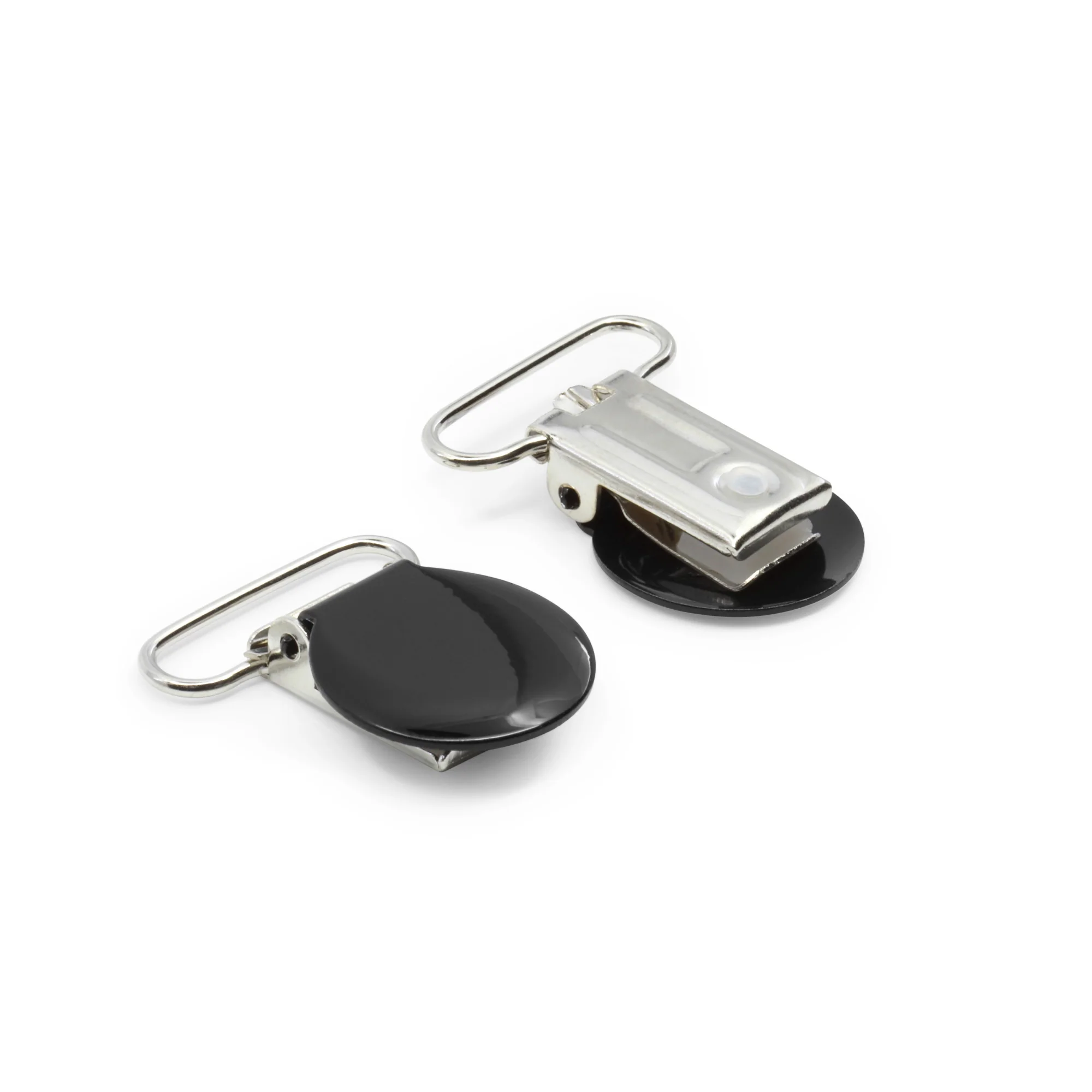 1" Suspender/Mitten Clips, 2 pc, Black - Image 3