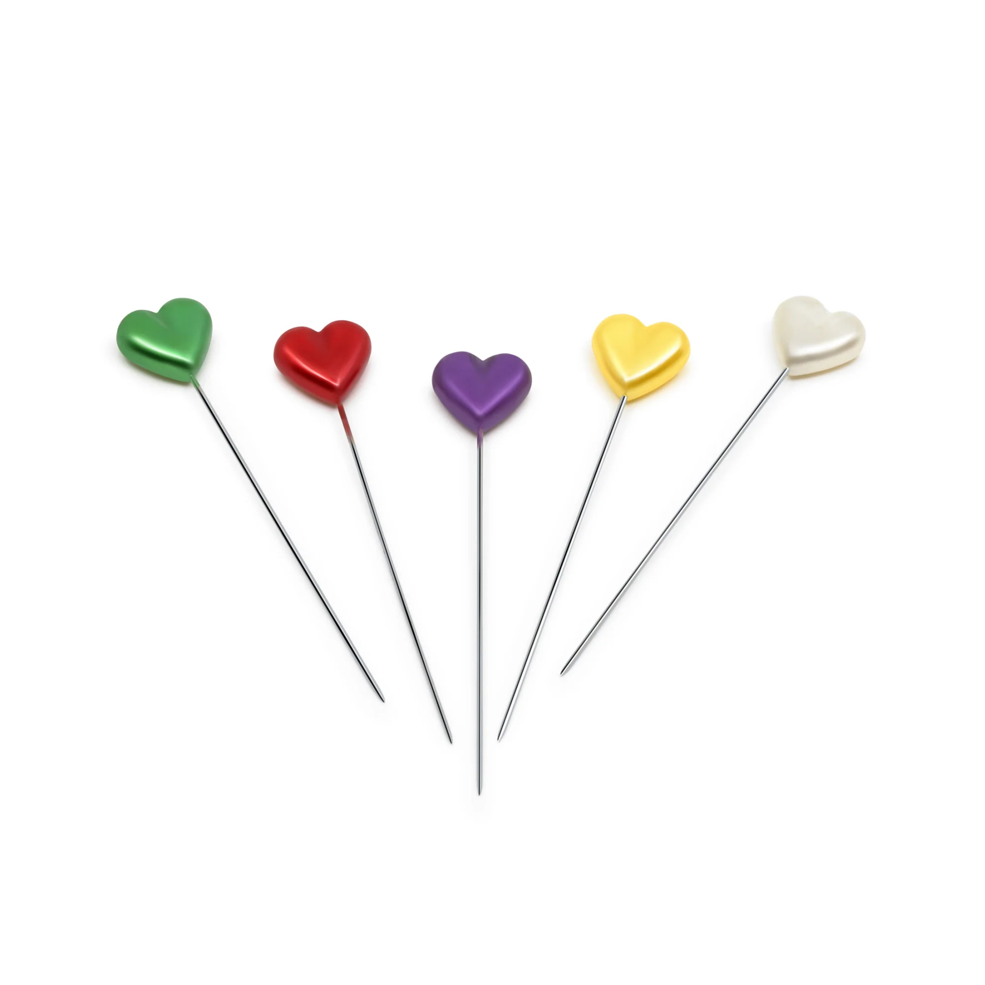 2-1/8" Heart Pearlized Pins, Assorted, 35 pc - Image 4