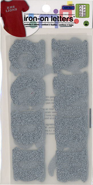 Soft Flex Iron-on Letters, 5 Sheets