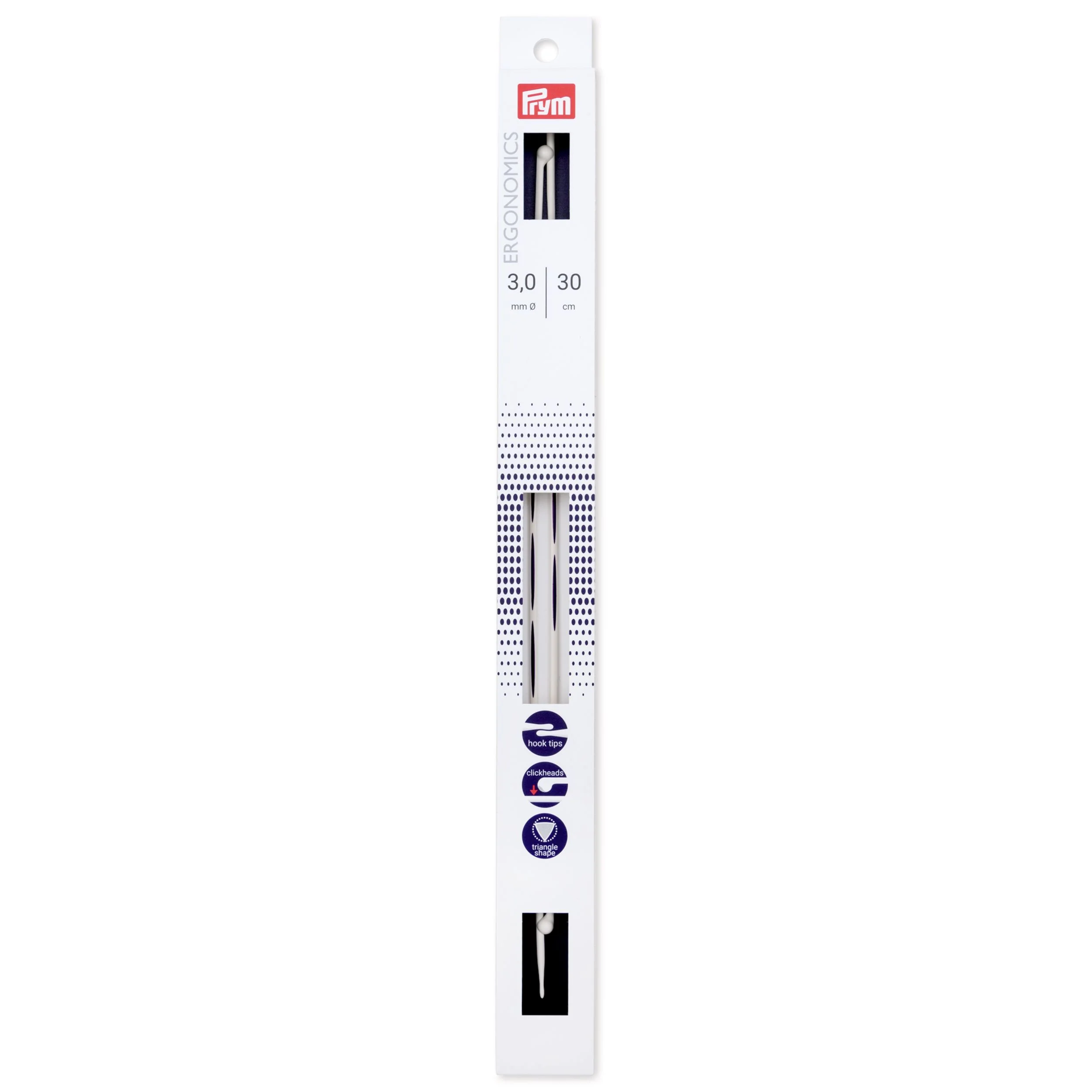 12" Ergonomic Single Point Knitting Needles, US 2 (3mm)