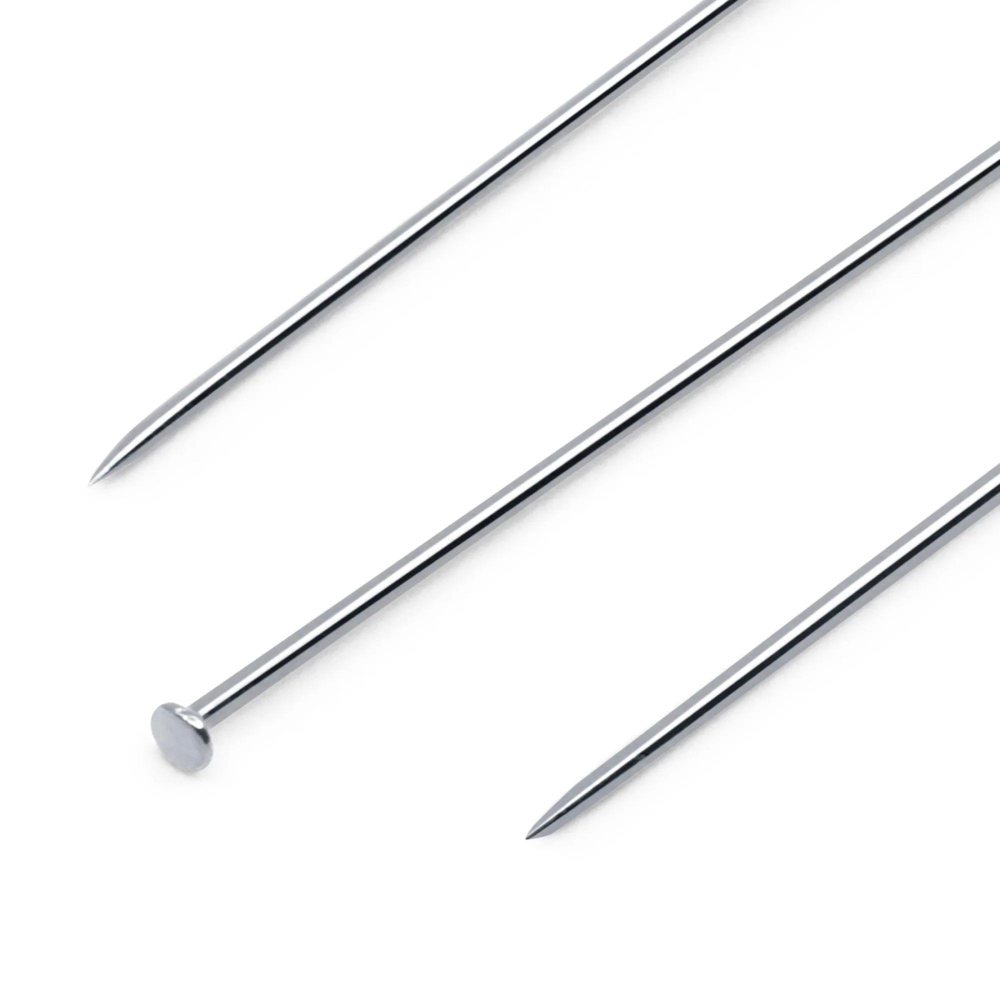 1-1/4" Brass Dressmaker Pins, Nickel, 200 pc - Image 2