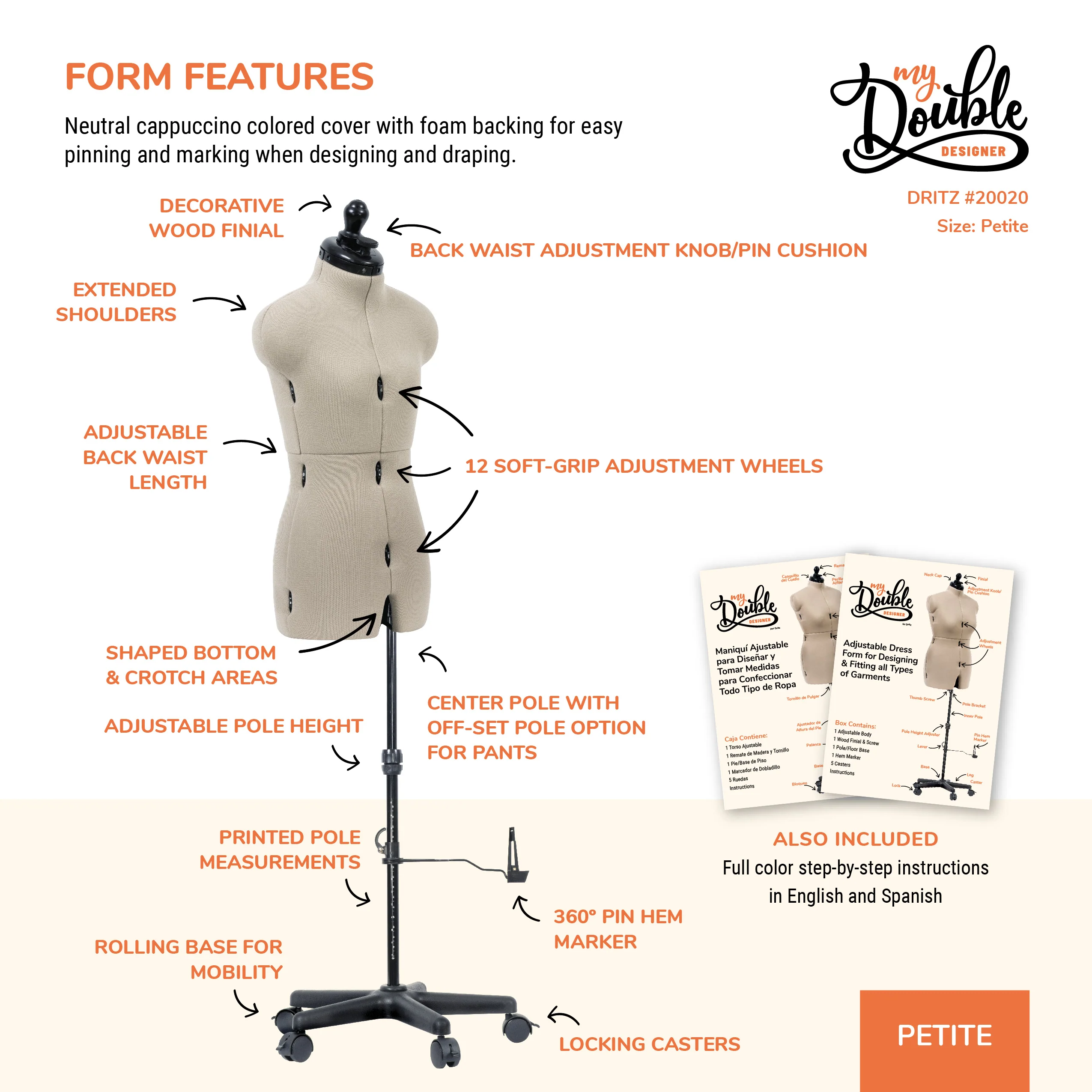 My Double Designer Adjustable Dress Form, Petite - Image 4