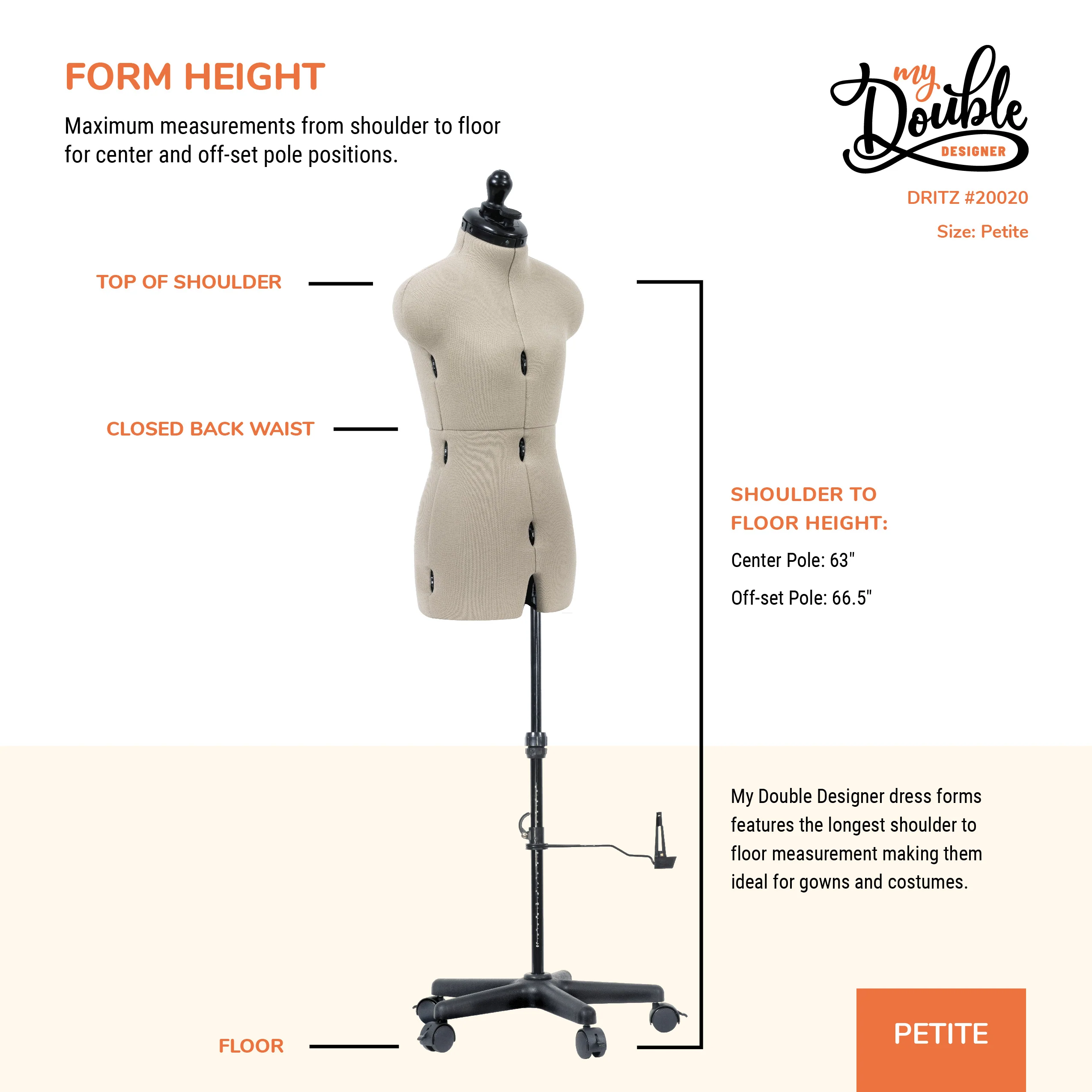 My Double Designer Adjustable Dress Form, Petite - Image 9