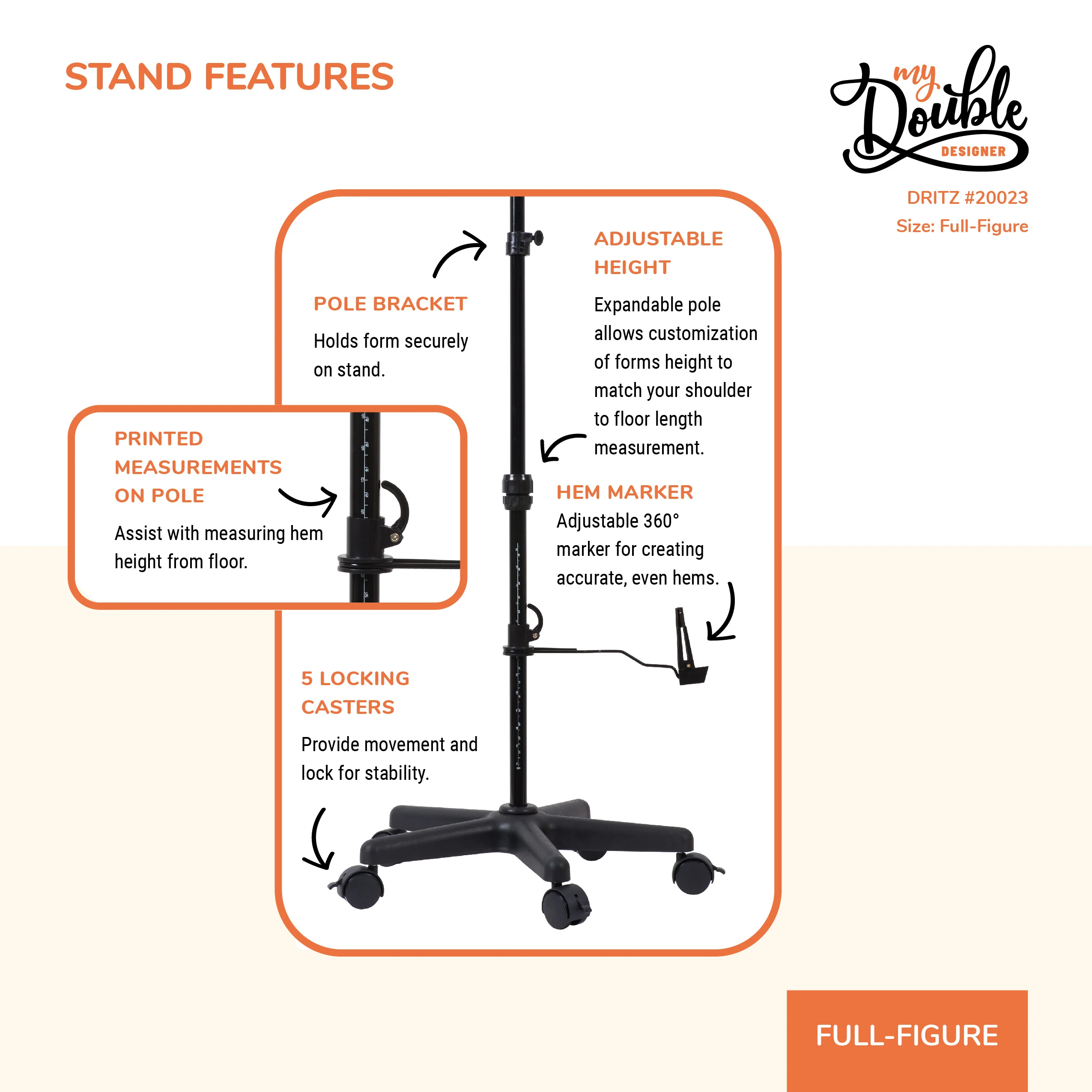 My Double Designer Adjustable Dress Form, Full-Figure - Image 8