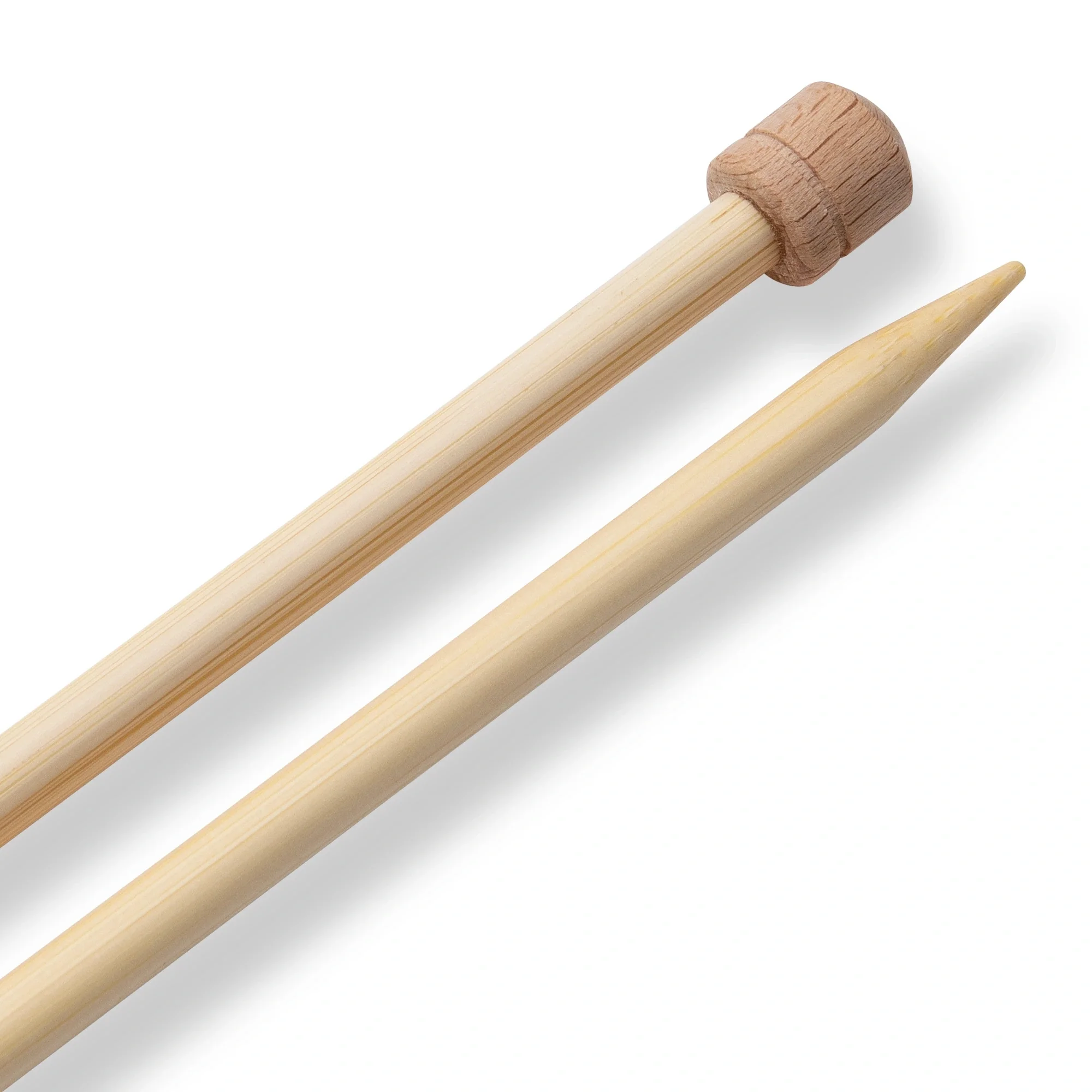 13" Single Point Knitting Needles, Bamboo, US 10.5 (6.5mm) - Image 3
