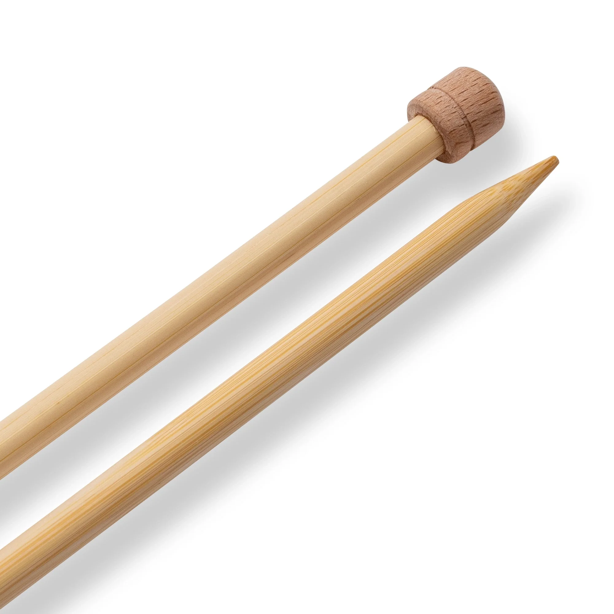 13" Single Point Knitting Needles, Bamboo, US 10.75 (7mm) - Image 3