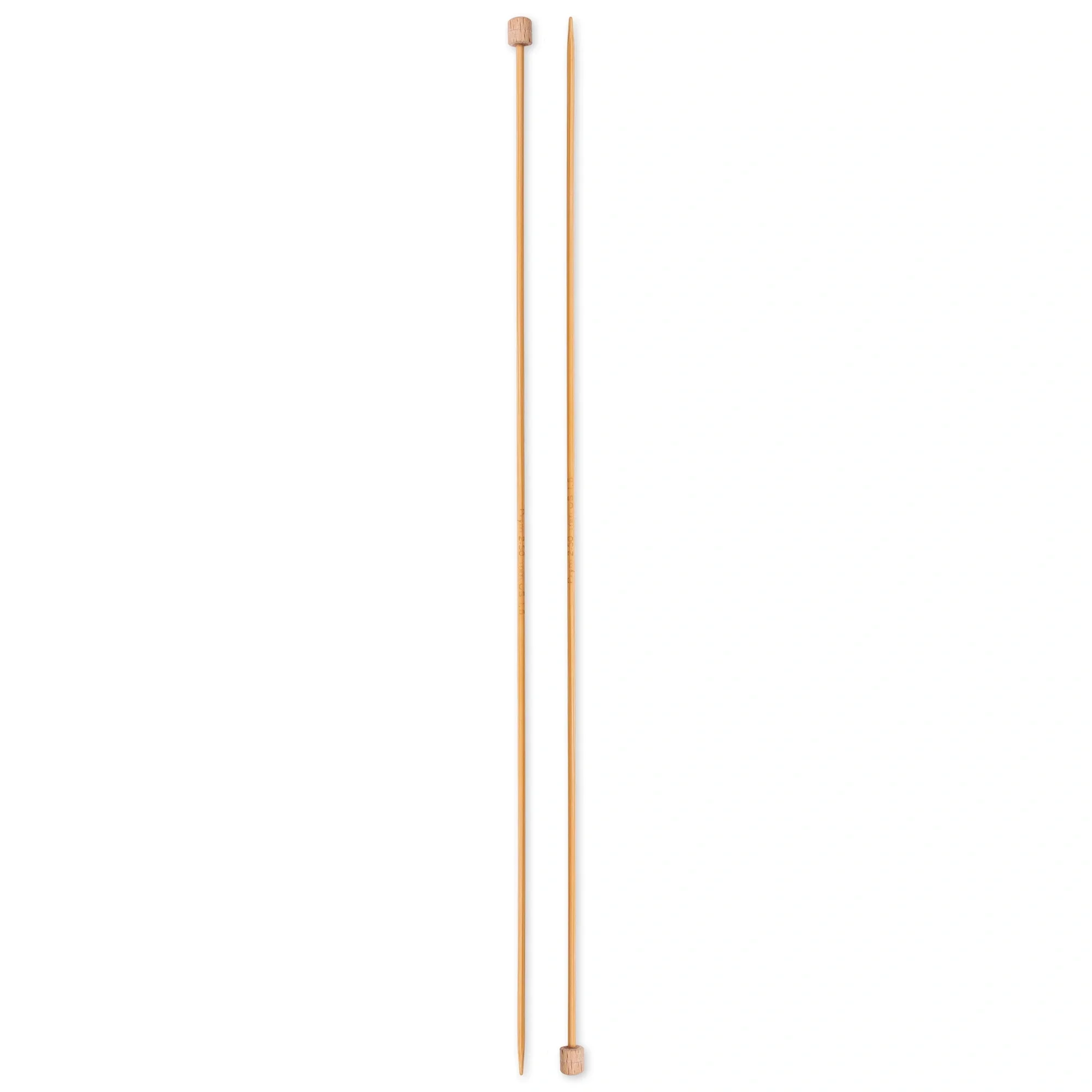13" Single Point Knitting Needles, Bamboo, US 1.5 (2.5mm) - Image 2