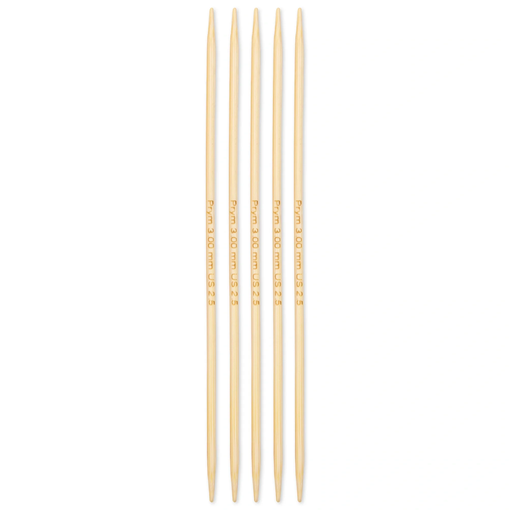 6" Double Point Knitting Needles, Bamboo, US 2 (3mm) - Image 2