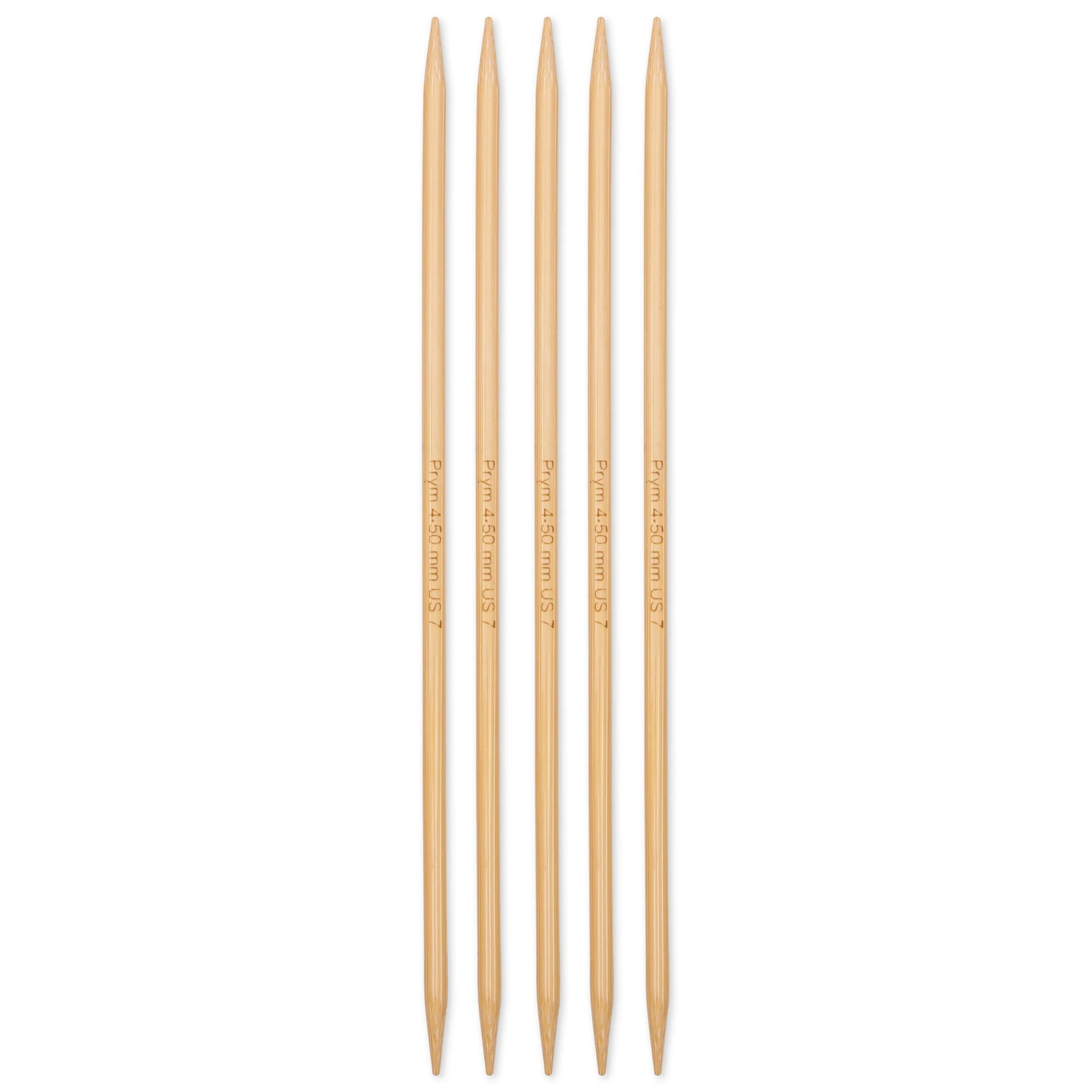 8" Double Point Knitting Needles, Bamboo, US 7 (4.5mm) - Image 2