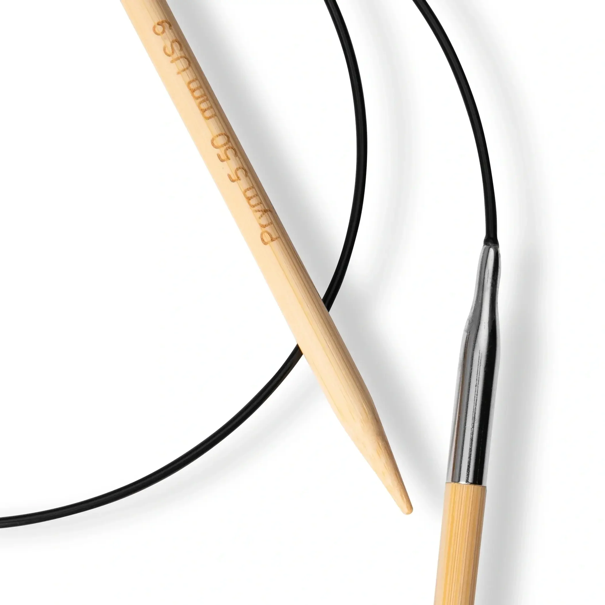32" Circular Knitting Needles, Bamboo, US 9 (5.5mm) - Image 3