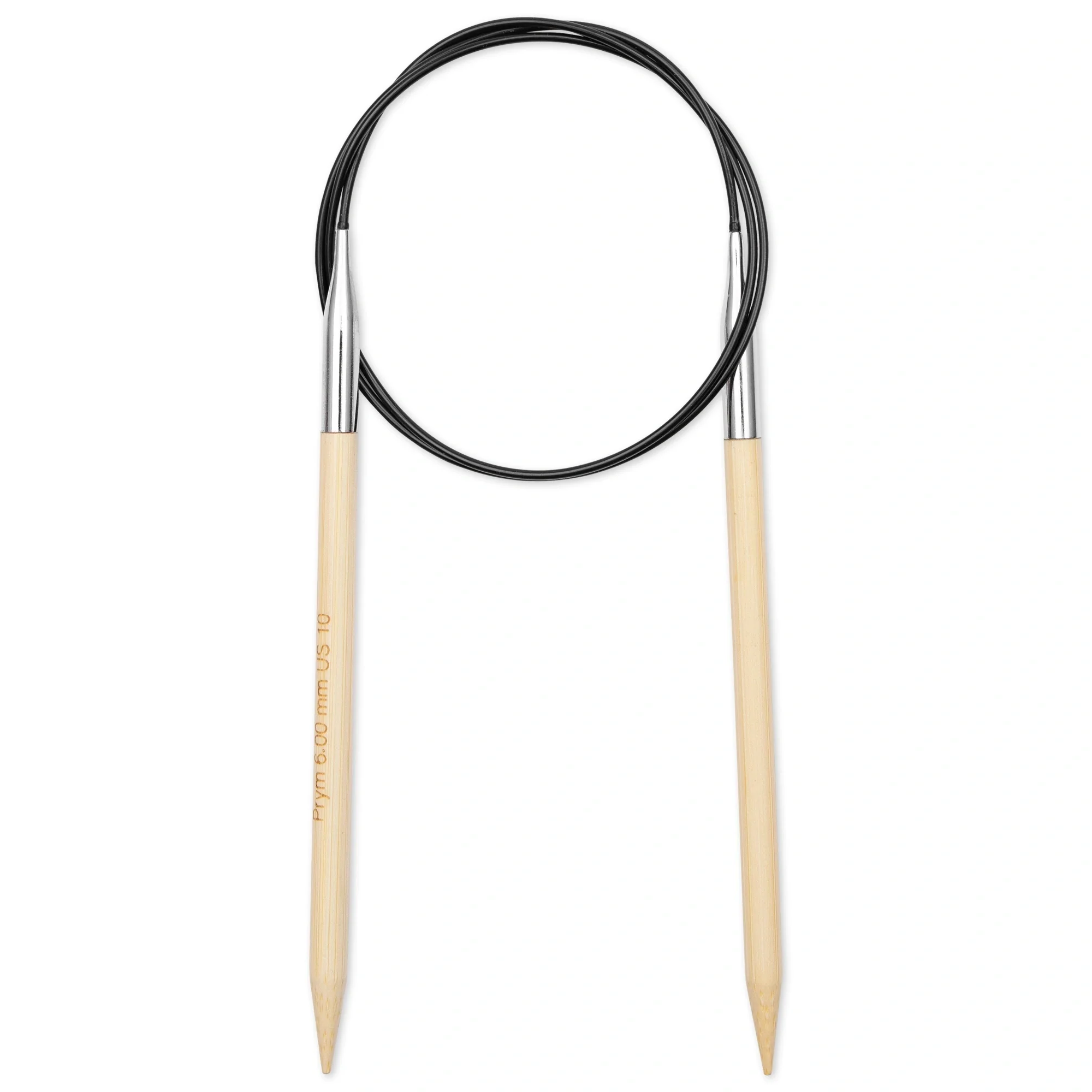 32" Circular Knitting Needles, Bamboo, US 10 (6mm) - Image 2