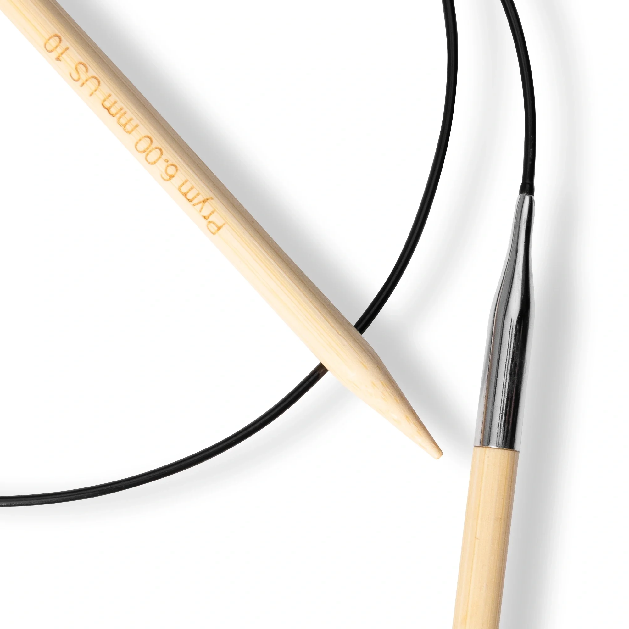 32" Circular Knitting Needles, Bamboo, US 10 (6mm) - Image 3