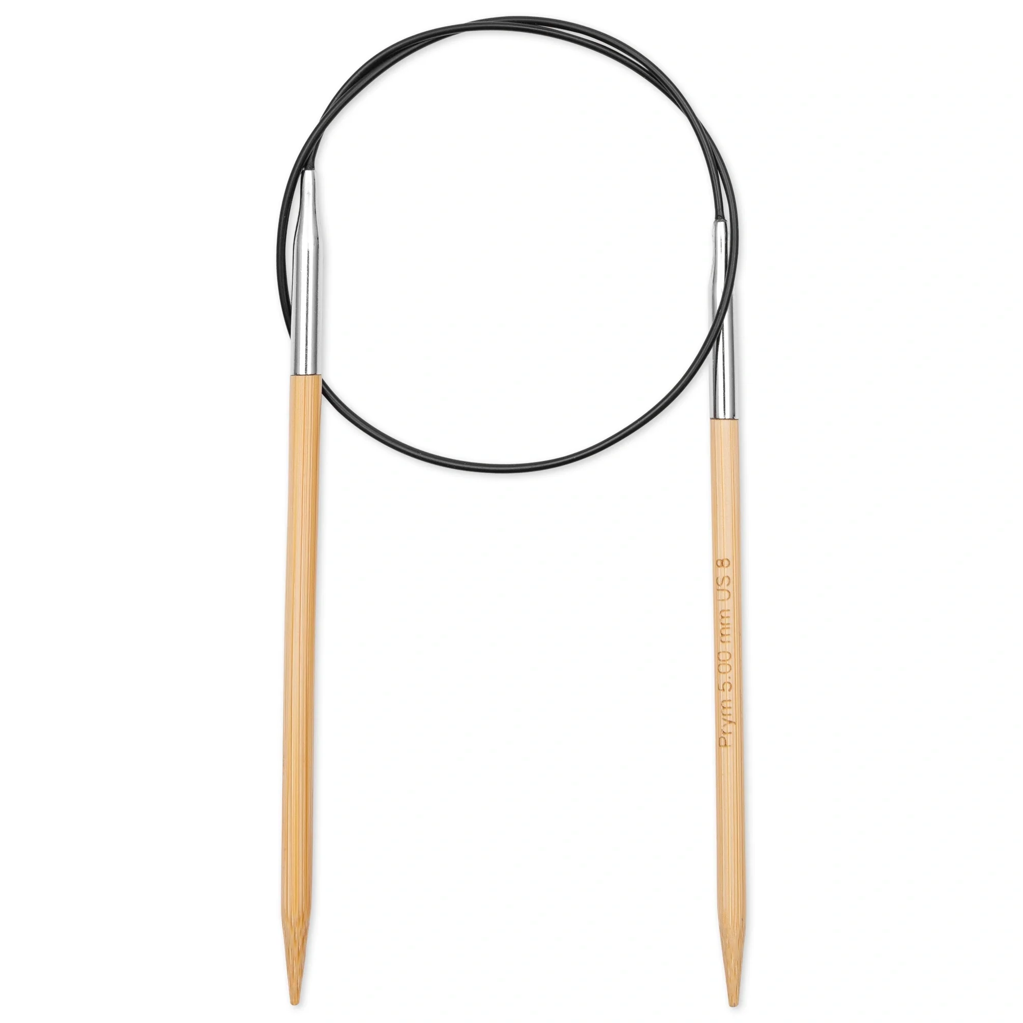 24" Circular Knitting Needles, Bamboo, US 8 (5mm) - Image 2