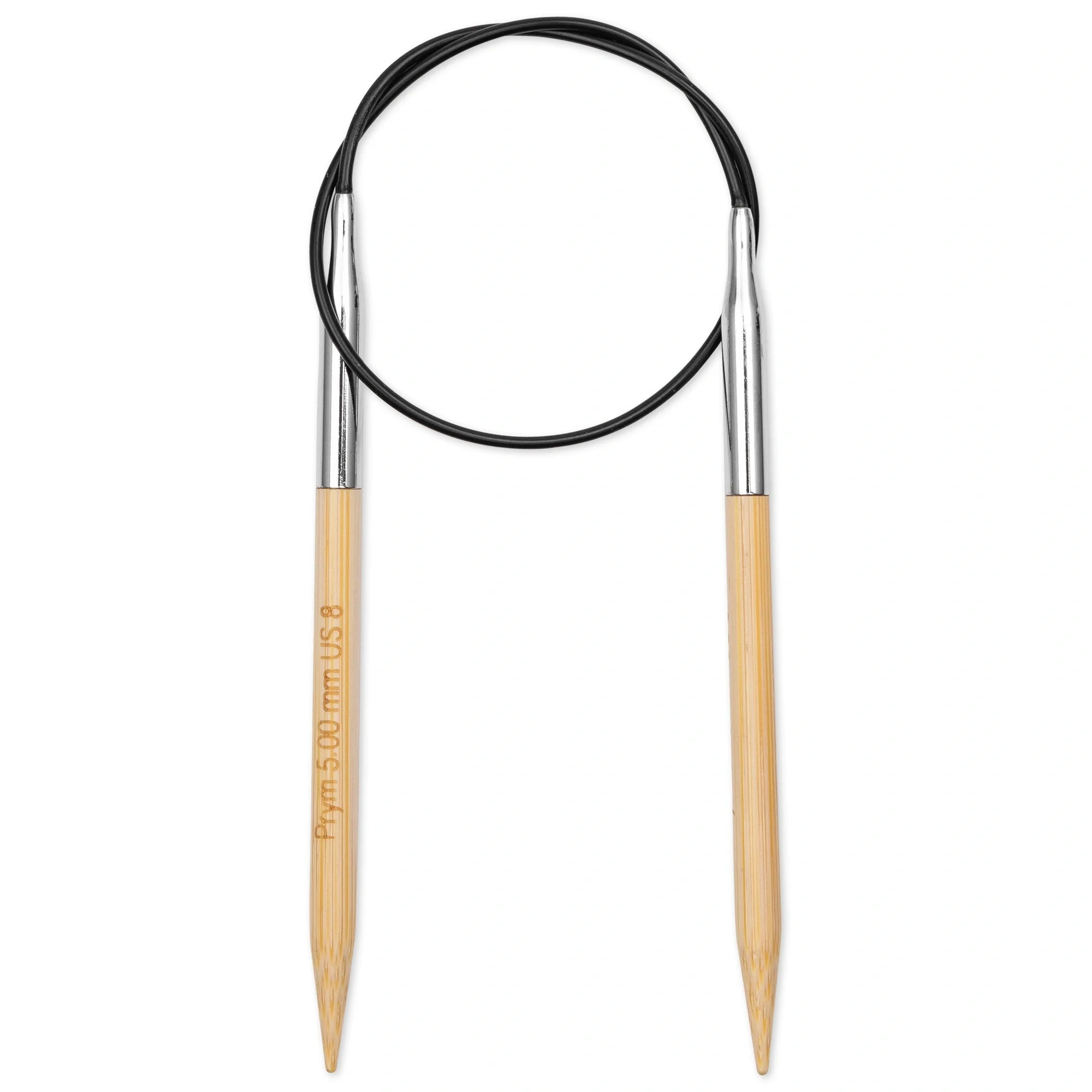 16" Circular Knitting Needles, Bamboo, US 8 (5mm) - Image 2