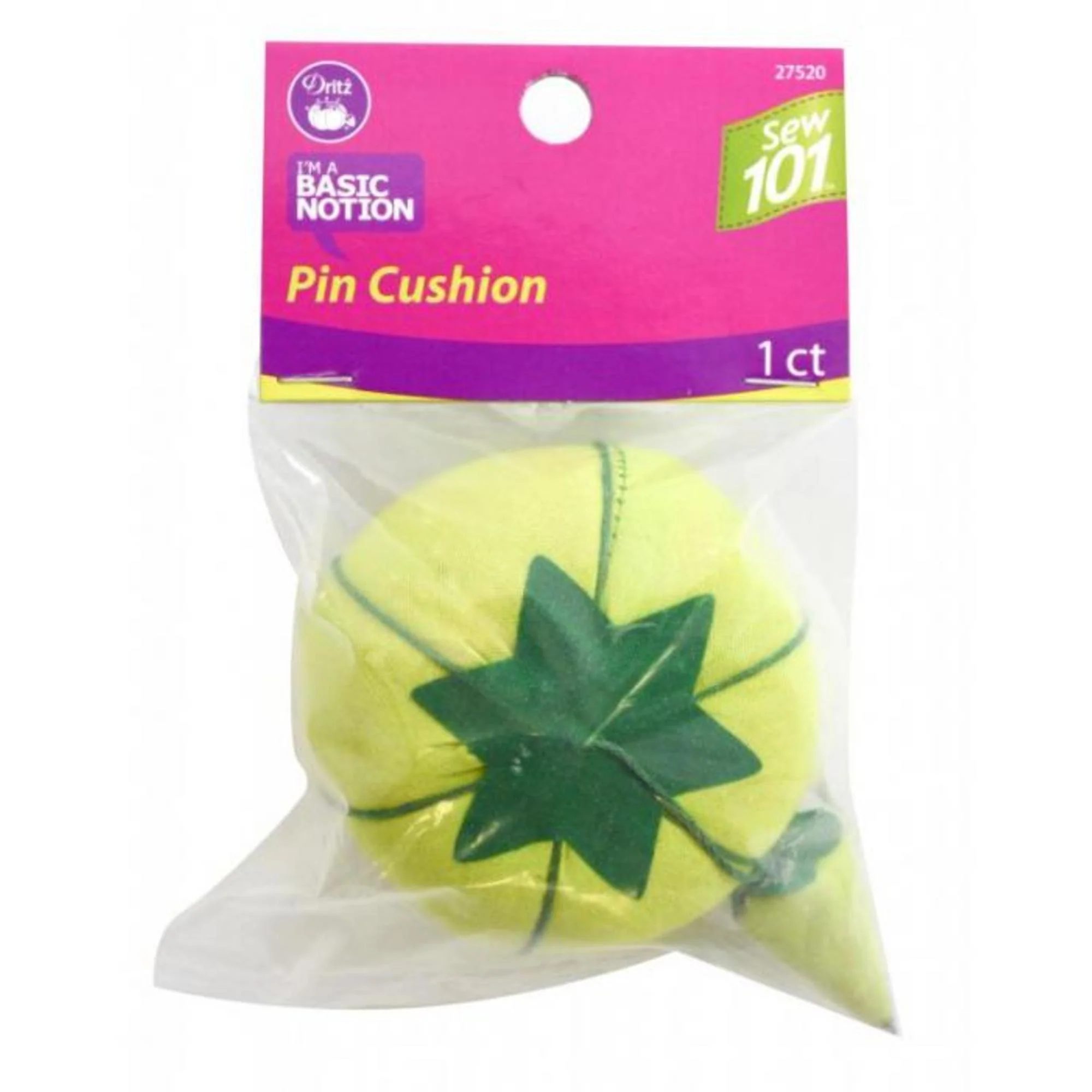 Sew 101 Tomato Pin Cushion with Strawberry Emery, 2-3/4", Assorted Colors