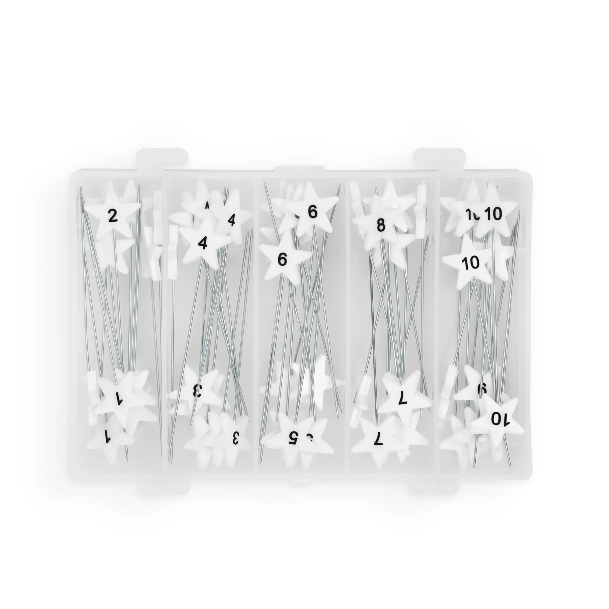 Flat Star Head Pins, White, 115 pc - Image 4