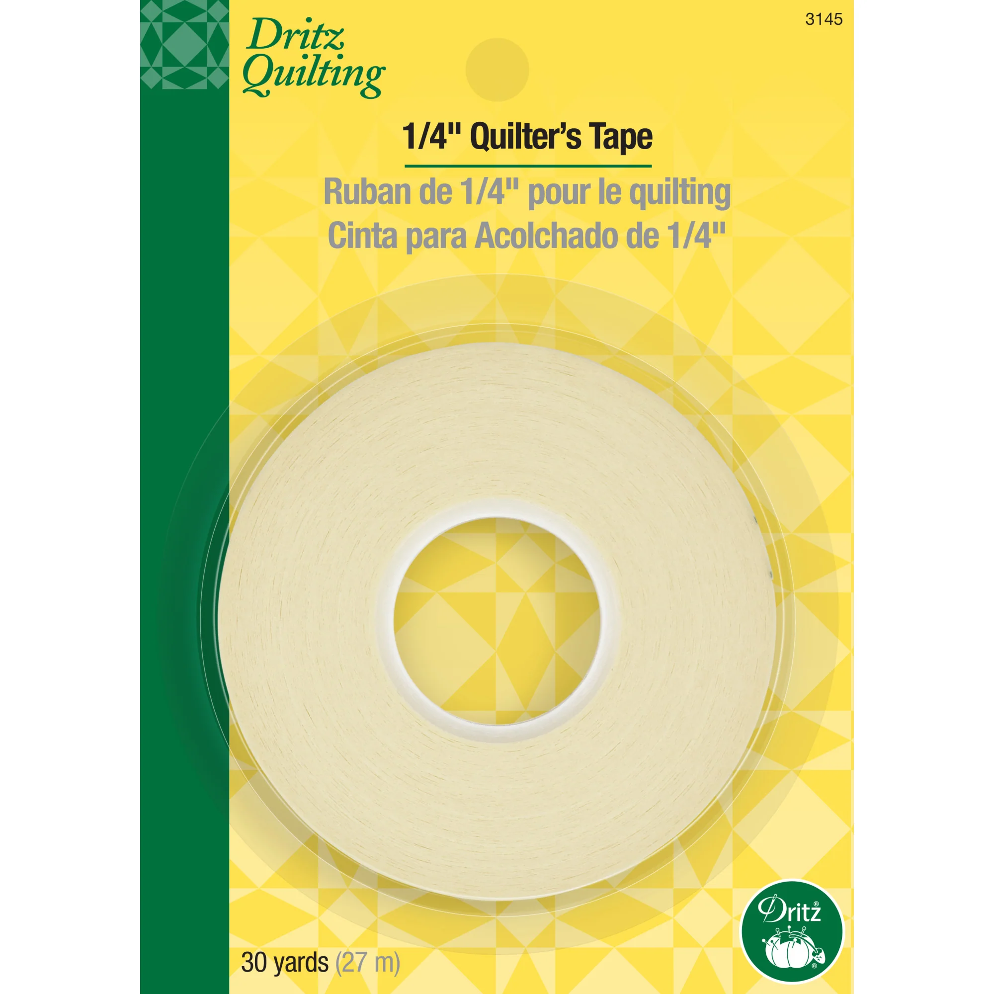 1/4" Quilters Tape, White, 30 yd