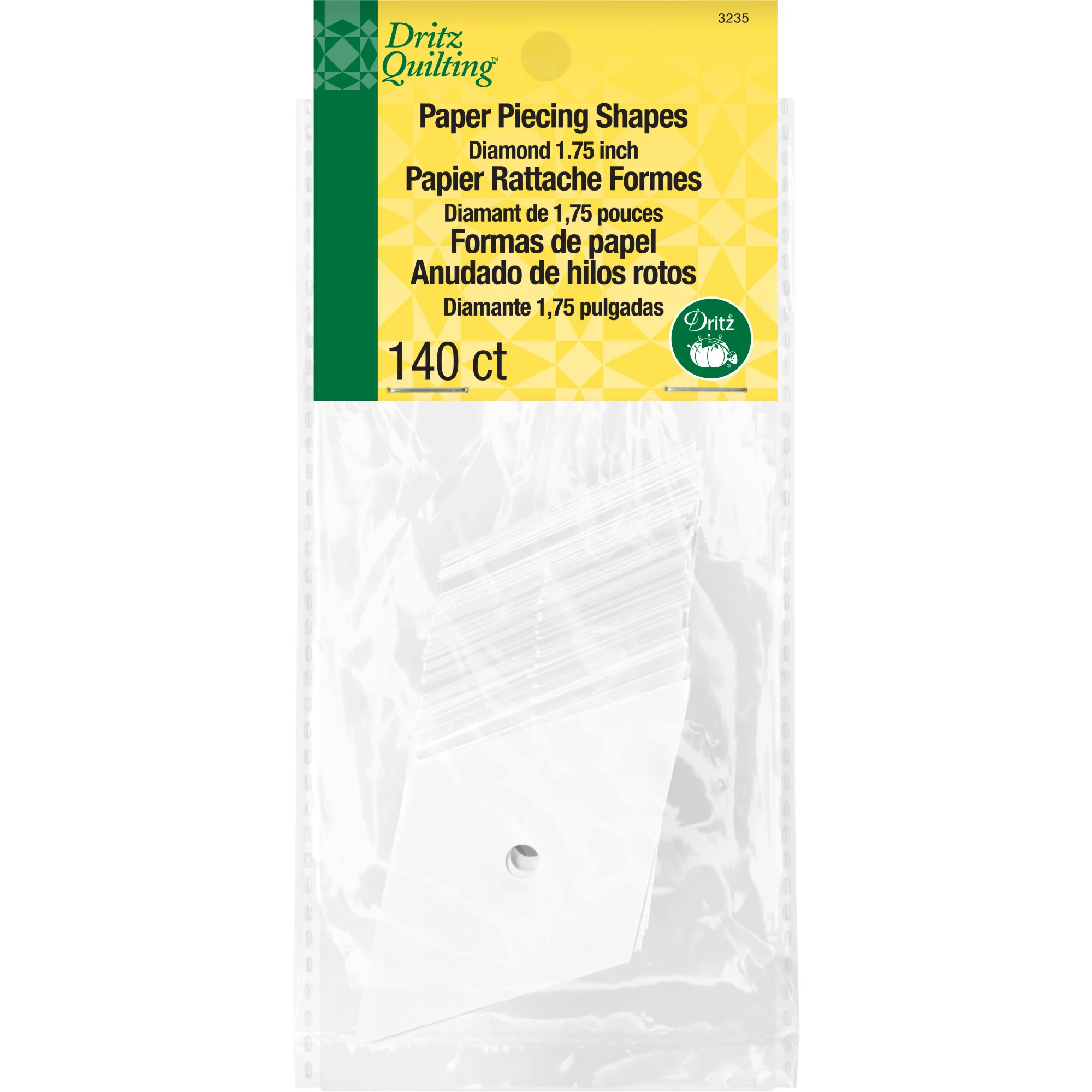 1-3/4" Diamond Paper Piecing Shapes, 140 pc