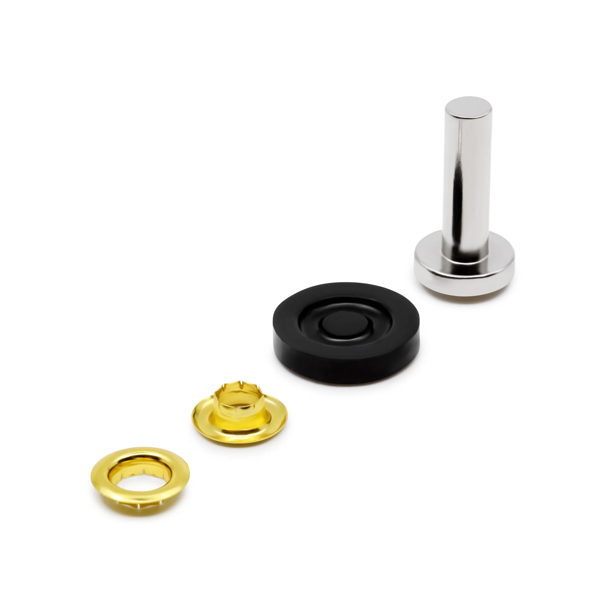 1/4" Large Eyelets, 15 Sets, Brass - Image 3