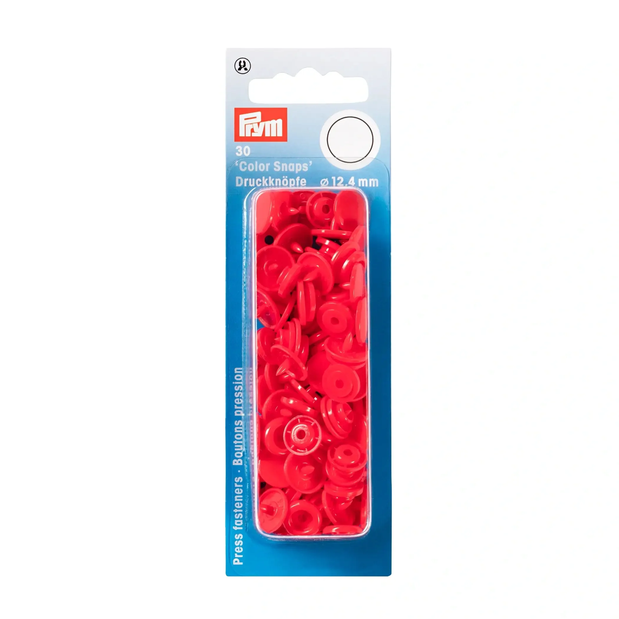 Color Snaps, round, 12.4 mm, 30 pcs, Light Red