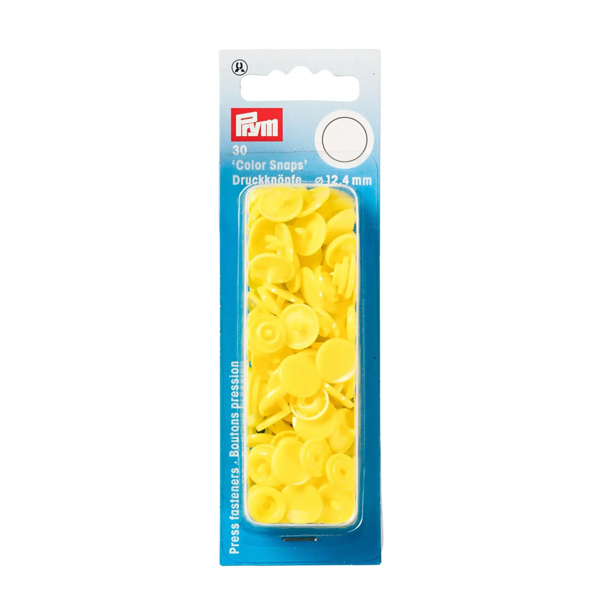 Color Snaps, round, 12.4 mm, 30 pcs, Light Yellow