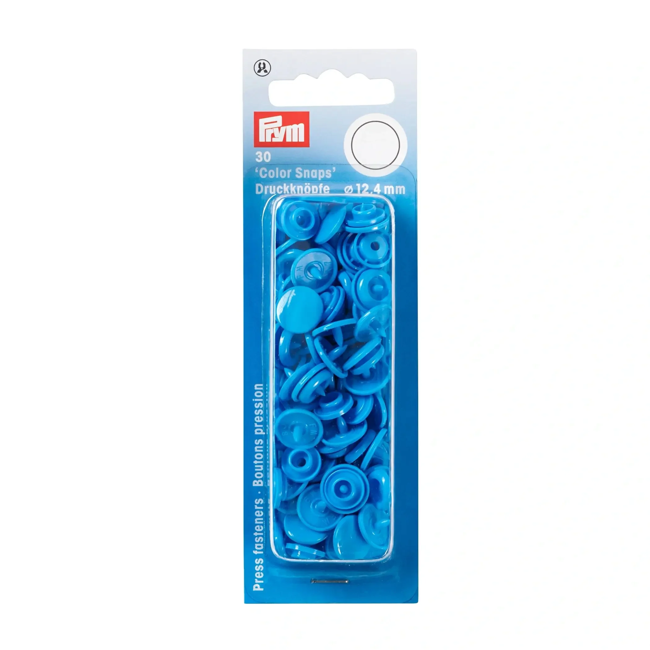 Color Snaps, round, 12.4 mm, 30 pcs, Steel Blue