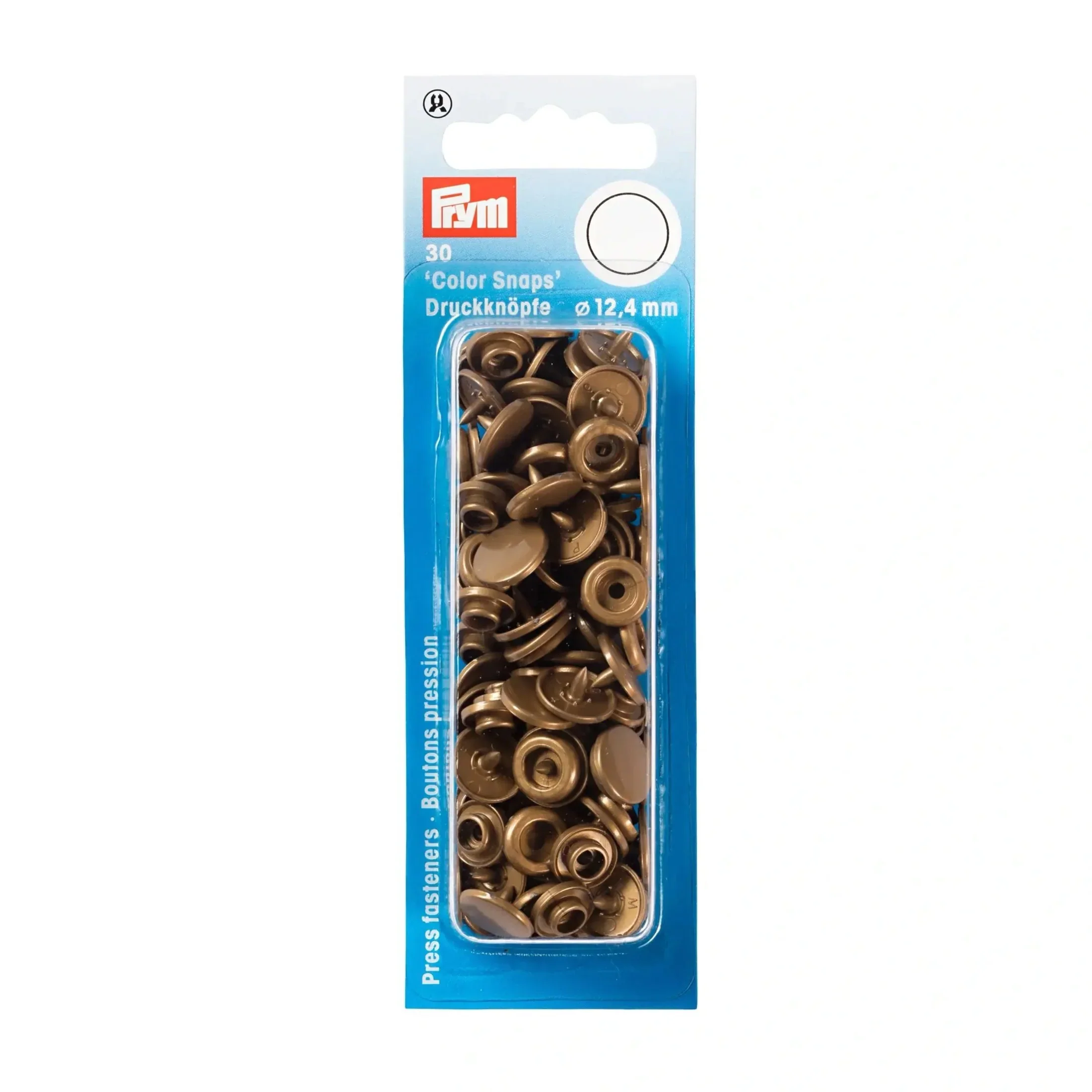Color Snaps, round, 12.4 mm, 30 pcs, Gold