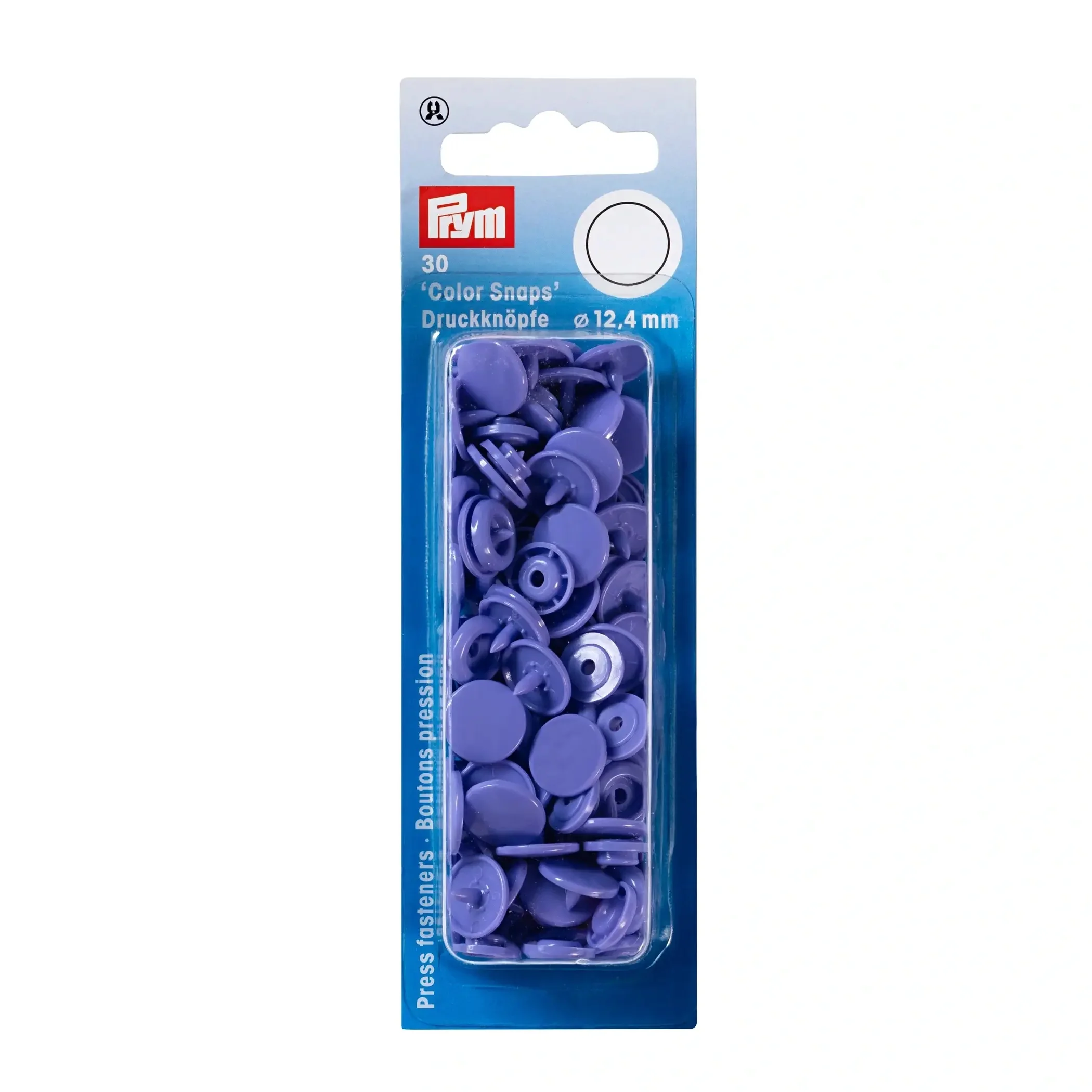 Color Snaps, round, 12.4 mm, 30 pcs, Purple