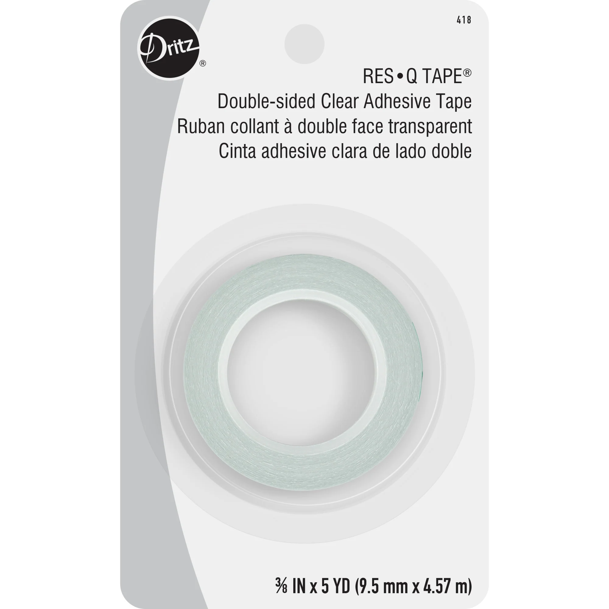 3/8" Res-Q-Tape, Double-Sided Adhesive Tape, Clear, 5 yd