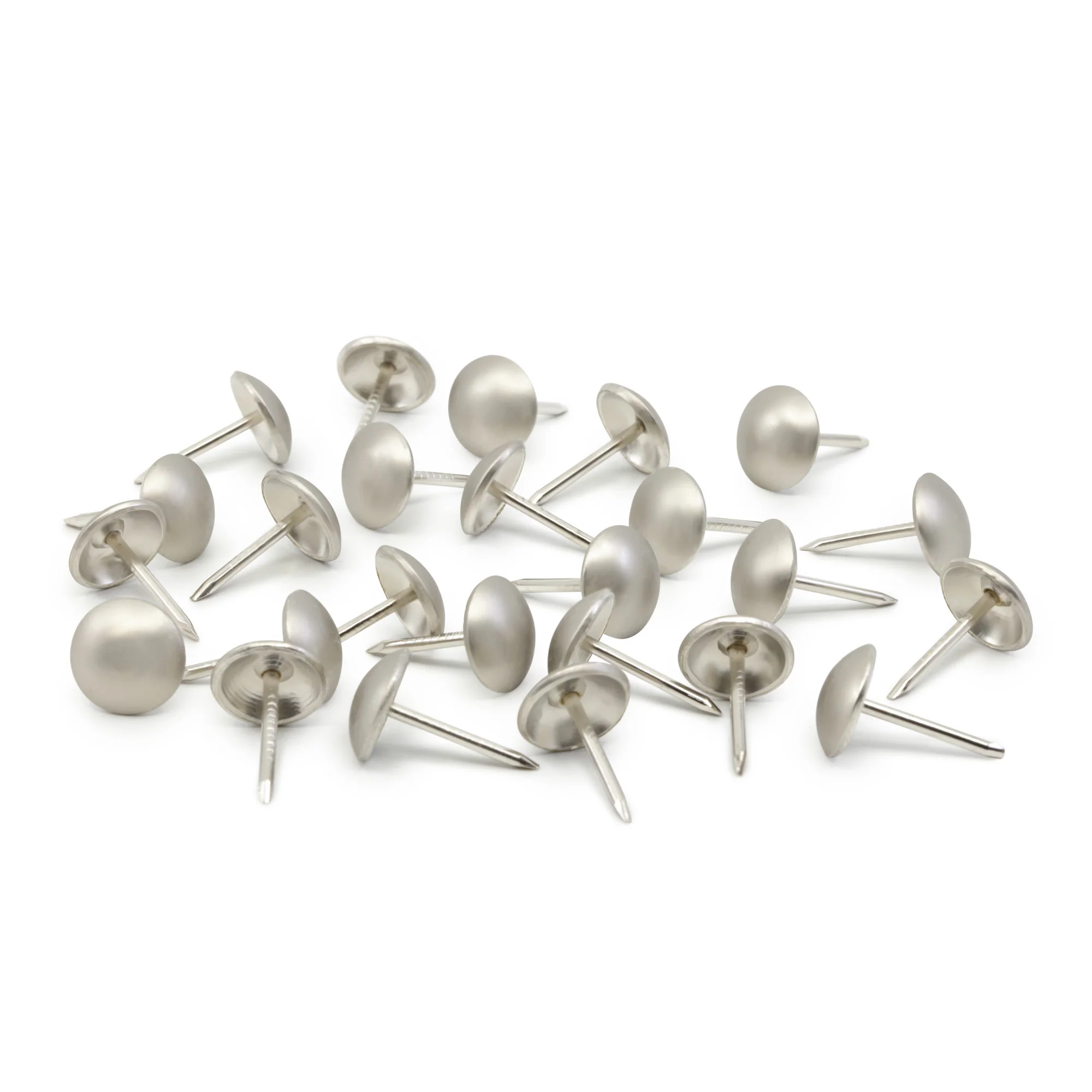 7/16" Smooth Decorative Nails, Brushed Nickel, 24 pc - Image 3