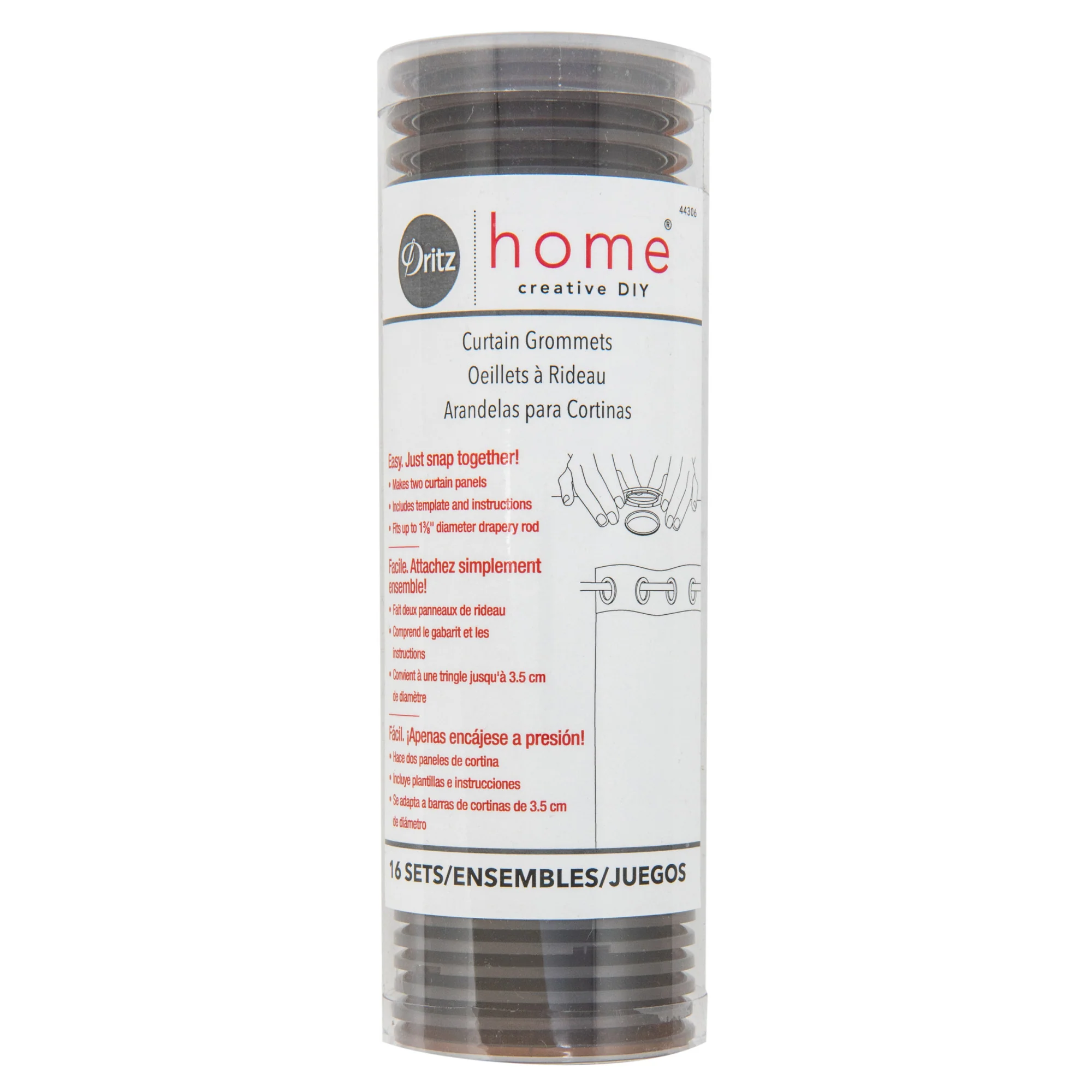 1-9/16" Curtain Grommets, Bronze, 16 Sets