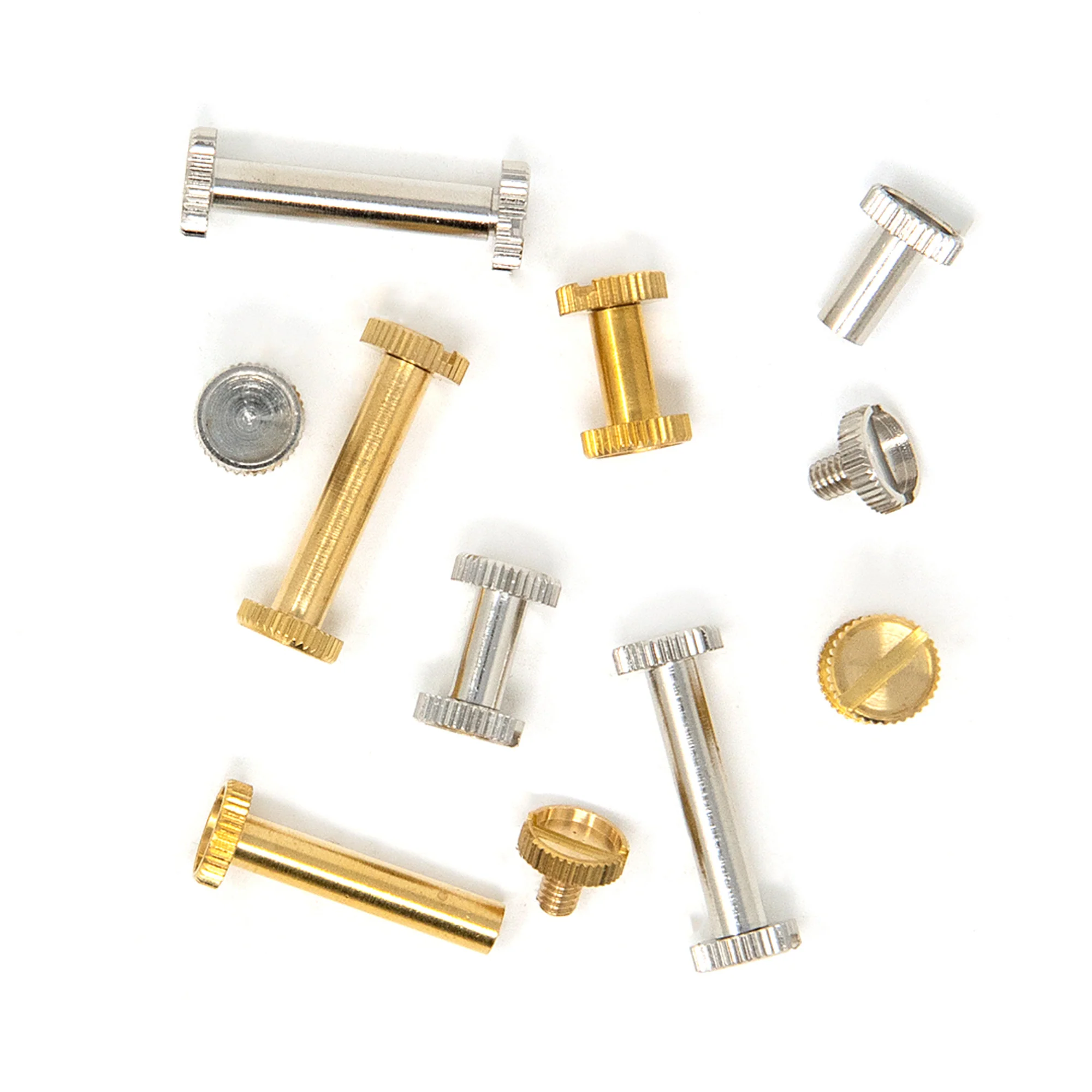 Short Post Chicago Screws, Nickel, 3 pc - Image 6