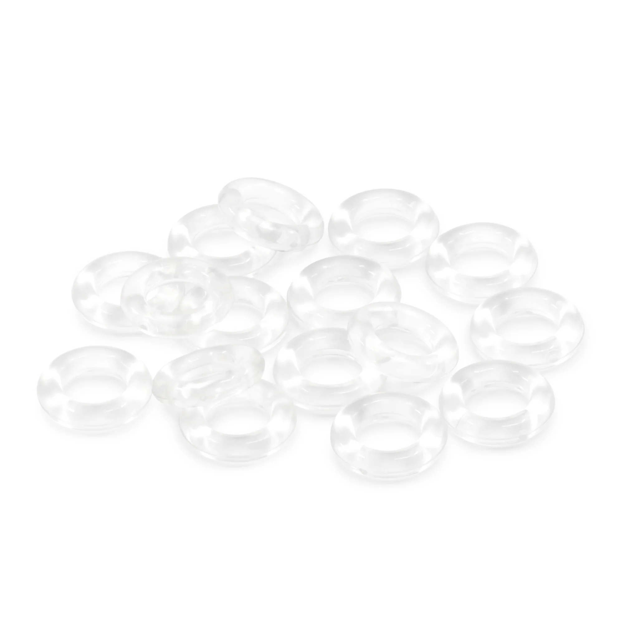 1/2" Plastic Rings, Clear, 24 pc - Image 4