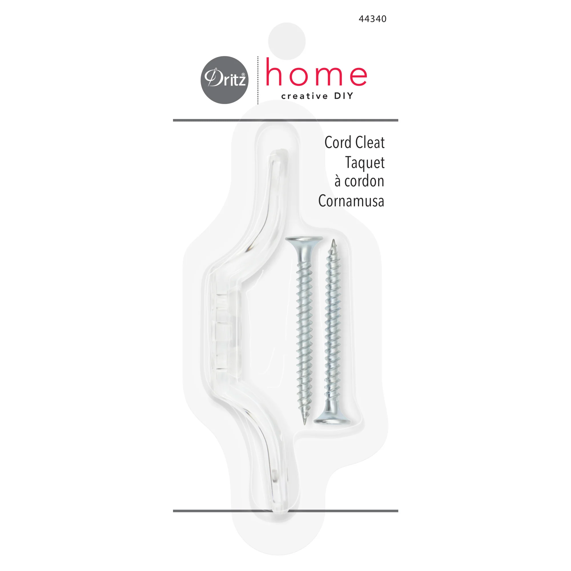 3" Cord Cleat Set, Clear