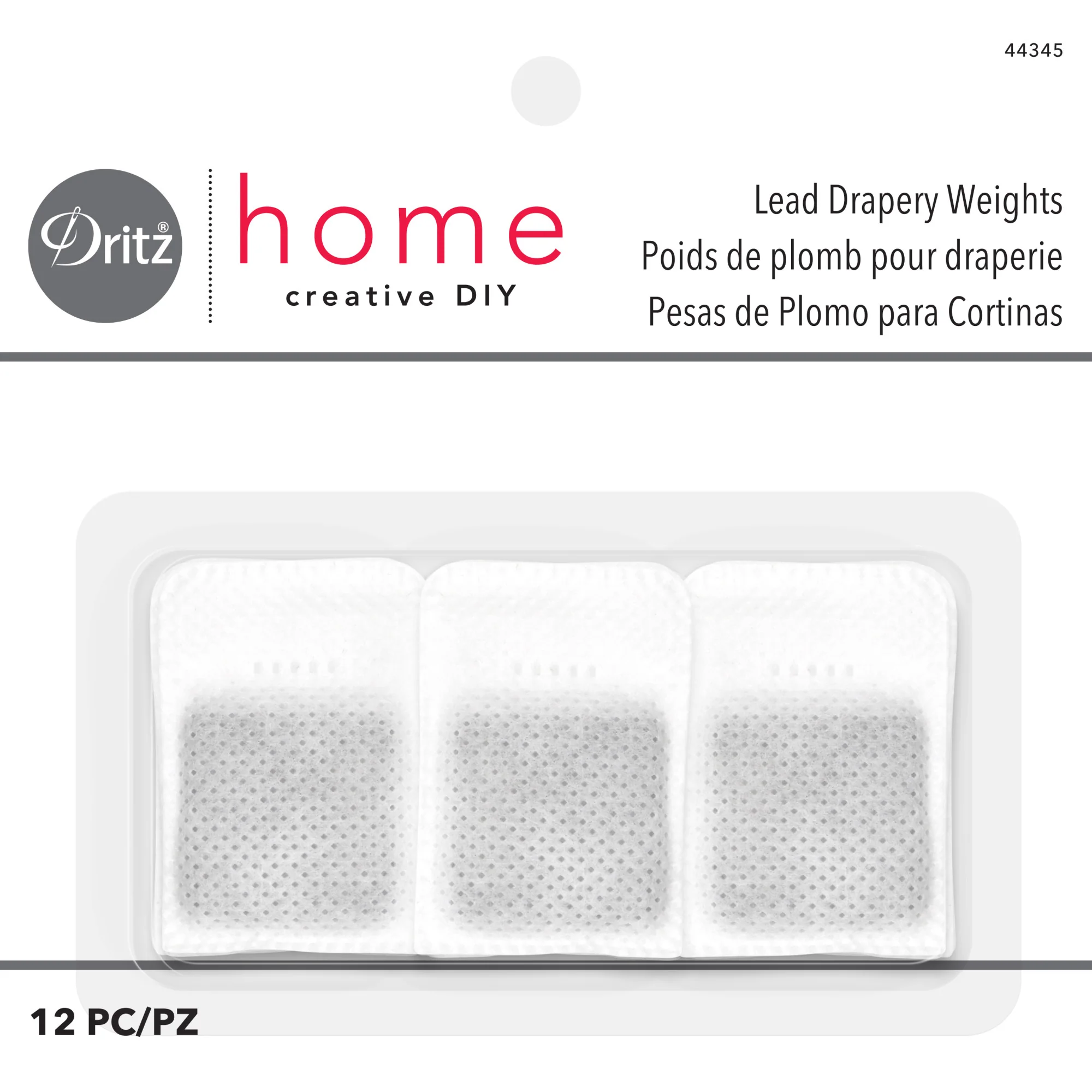 Lead Drapery Weights, 12 pc