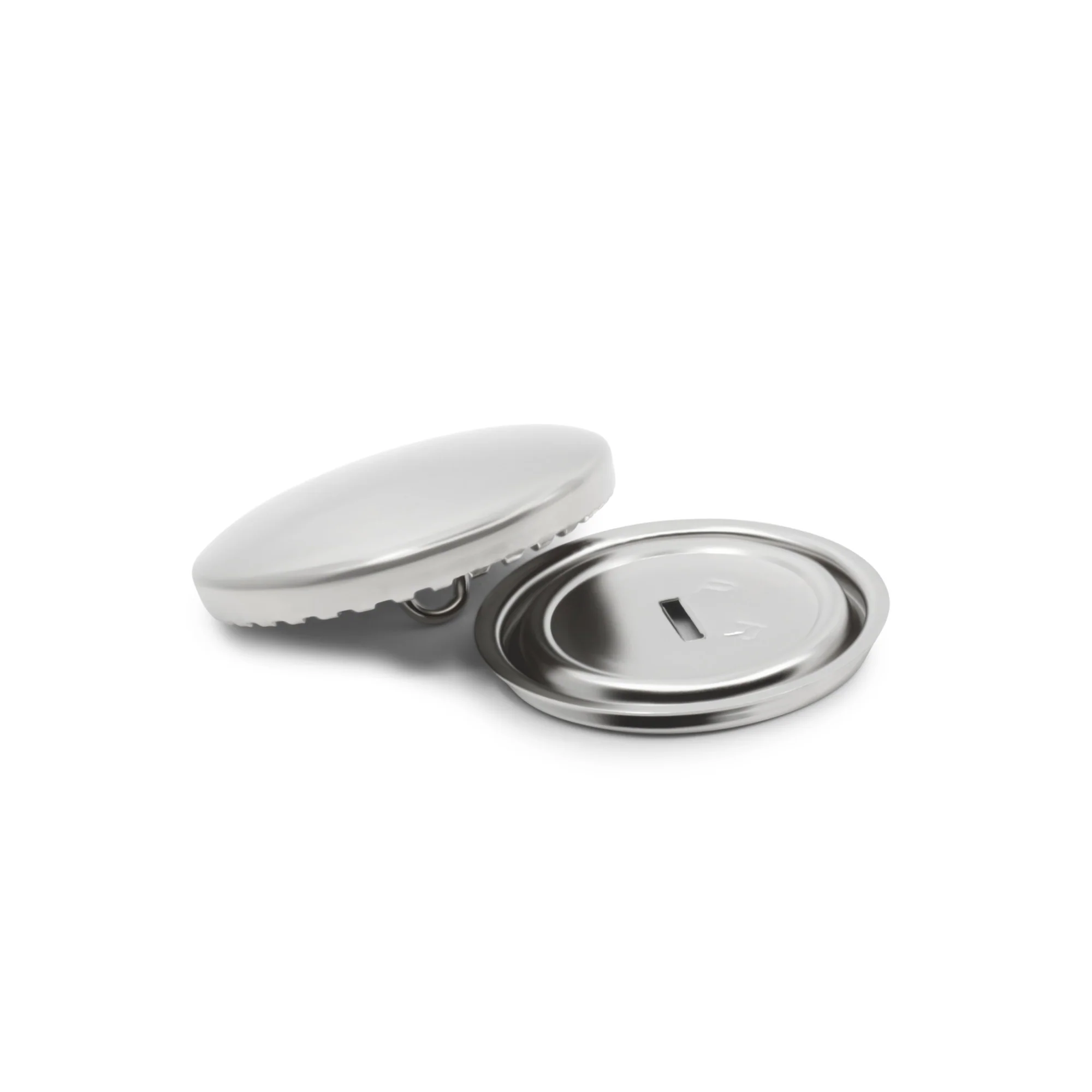 1-1/8" Half Ball Cover Buttons, Nickel, 6 pc - Image 2