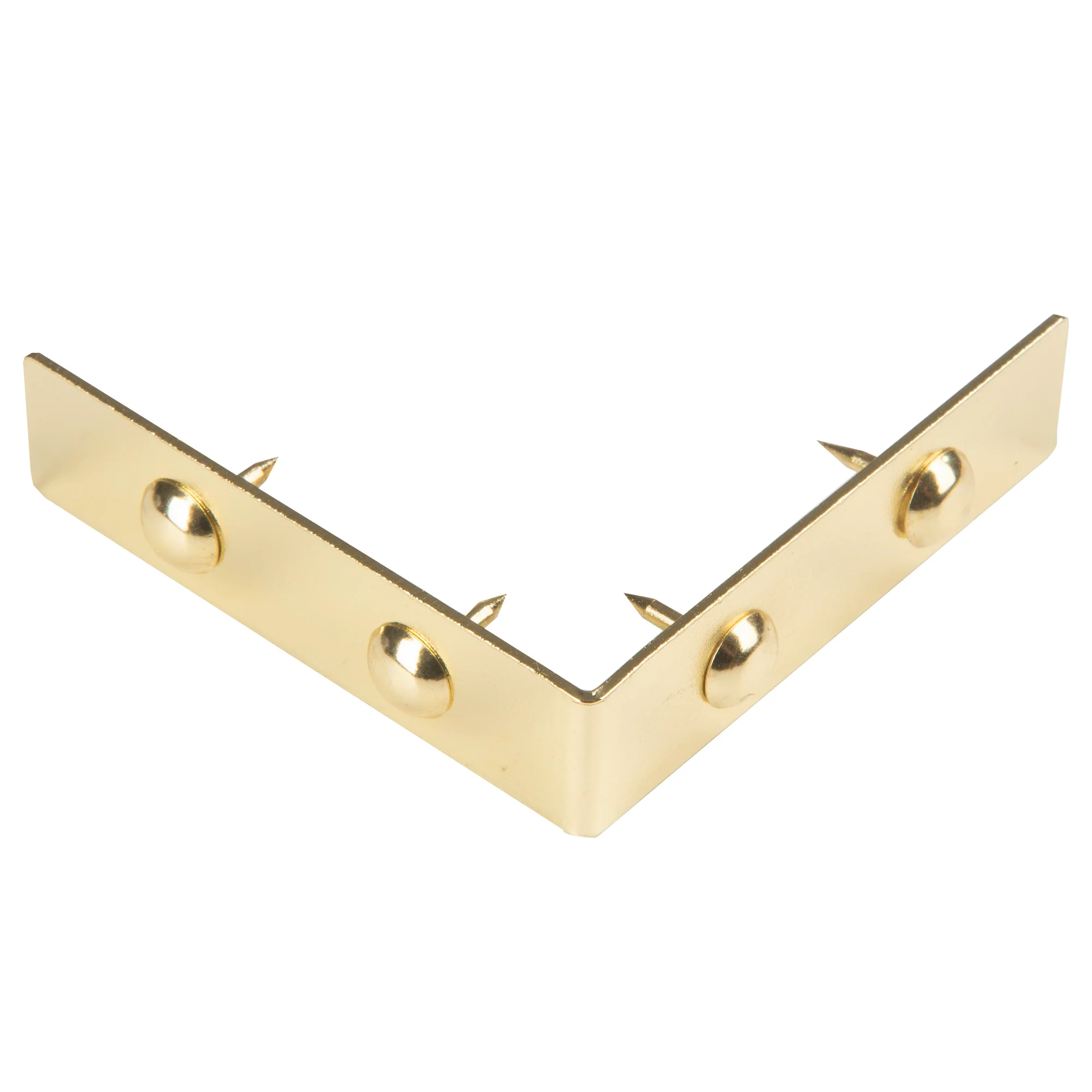Smooth Right Angle Corners, Small, Brass, 4 pc - Image 4