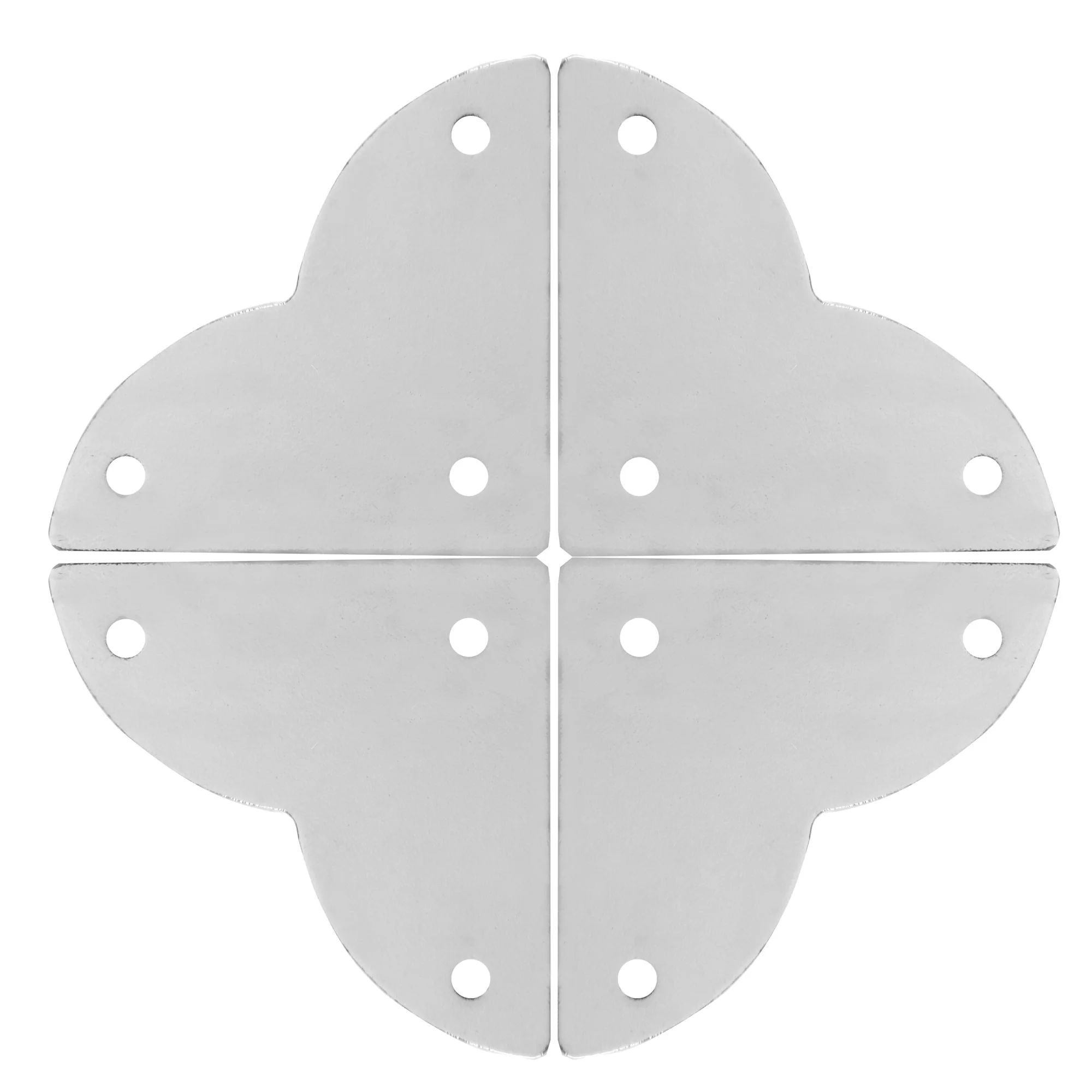 Smooth Quatrefoil Corners, Small, Nickel, 4 pc - Image 3