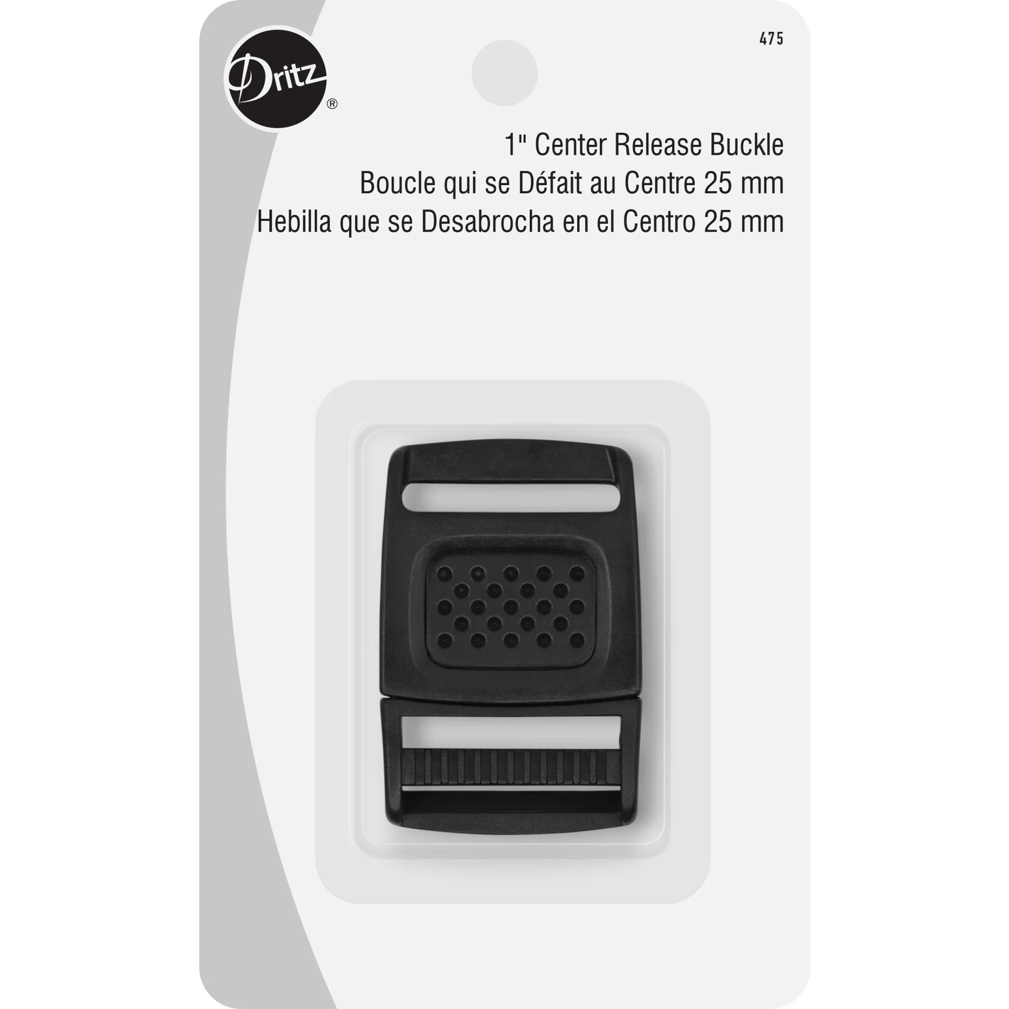 Center Release Buckle, Black