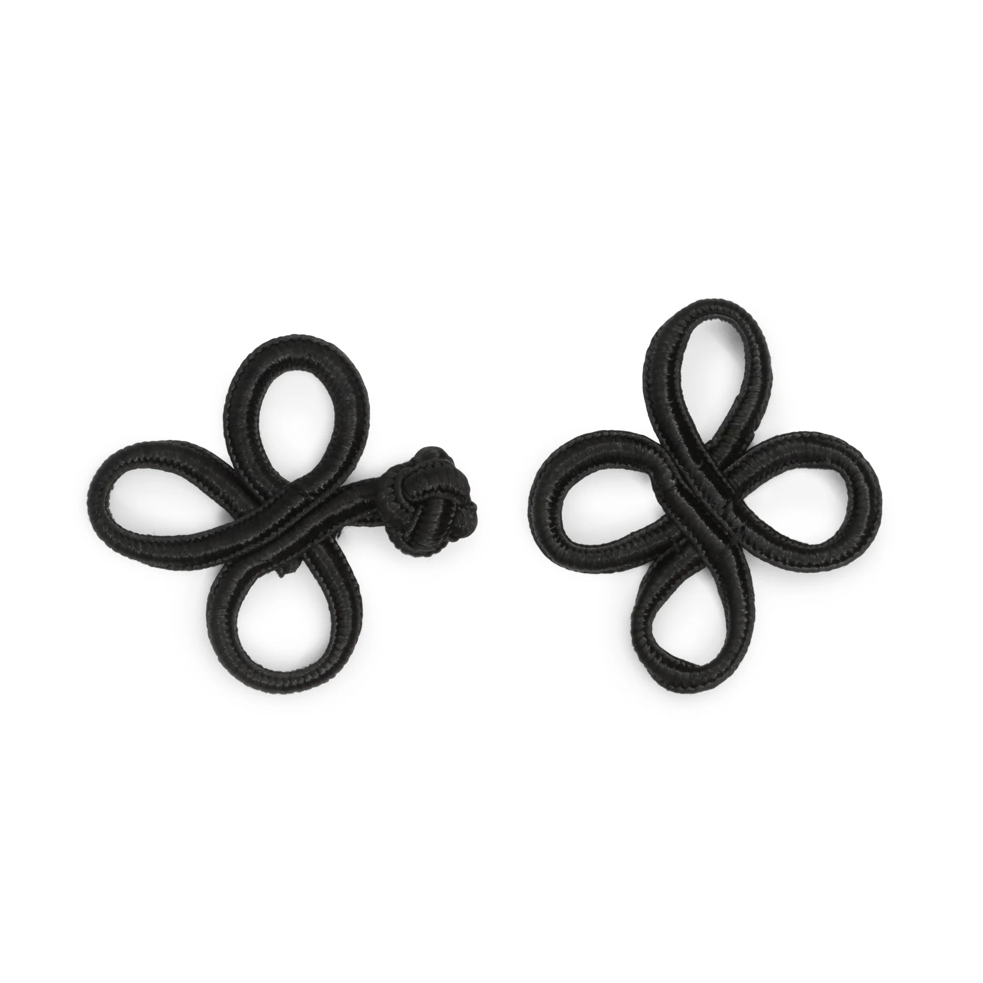 3" Frog Closure Set, Black - Image 3