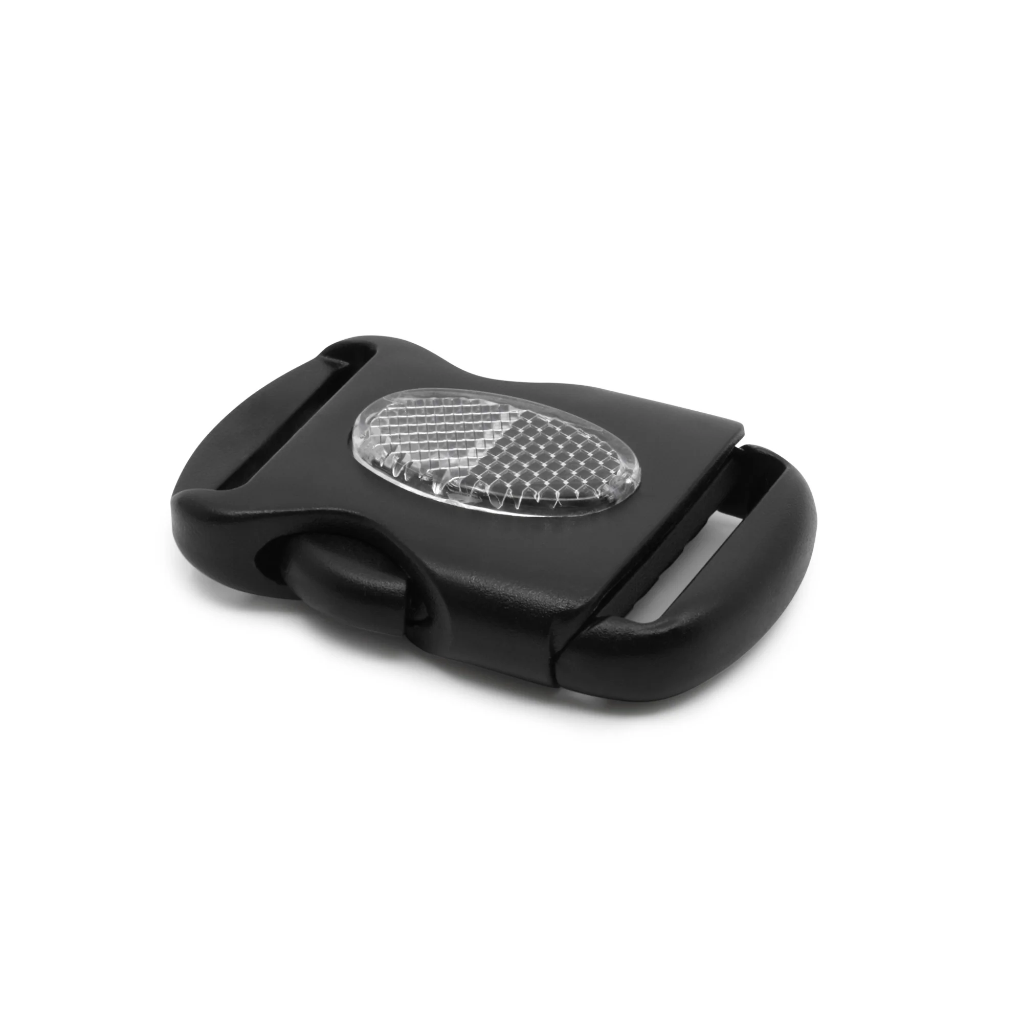 1-1/2" Parachute Buckle with Reflective Center, Black - Image 2