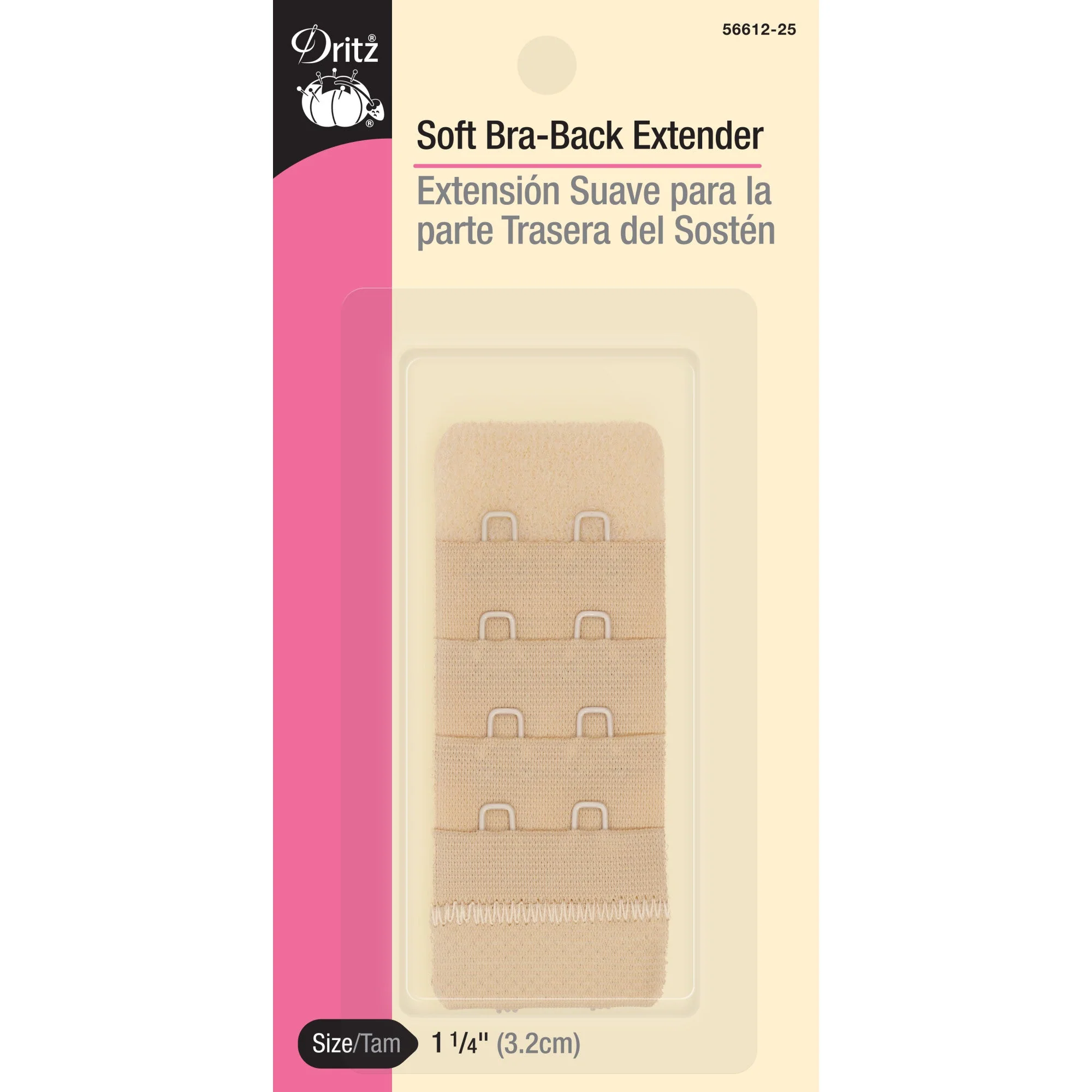 1-1/4" Soft Bra-Back Extender, Beige