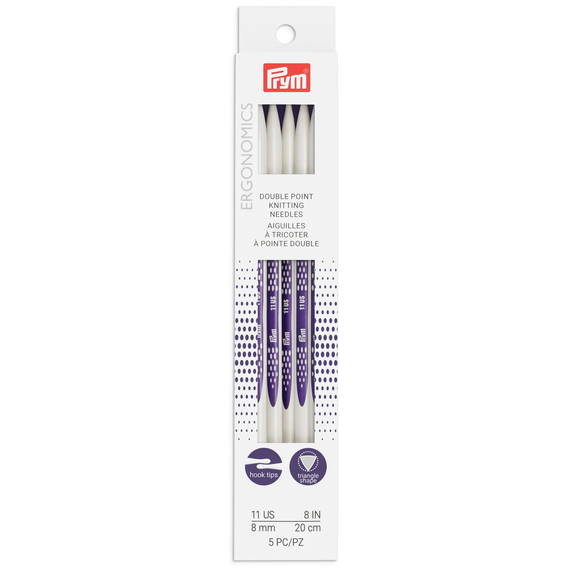 8" Double Point Knitting Needles, US 11 (8mm) - Image 2