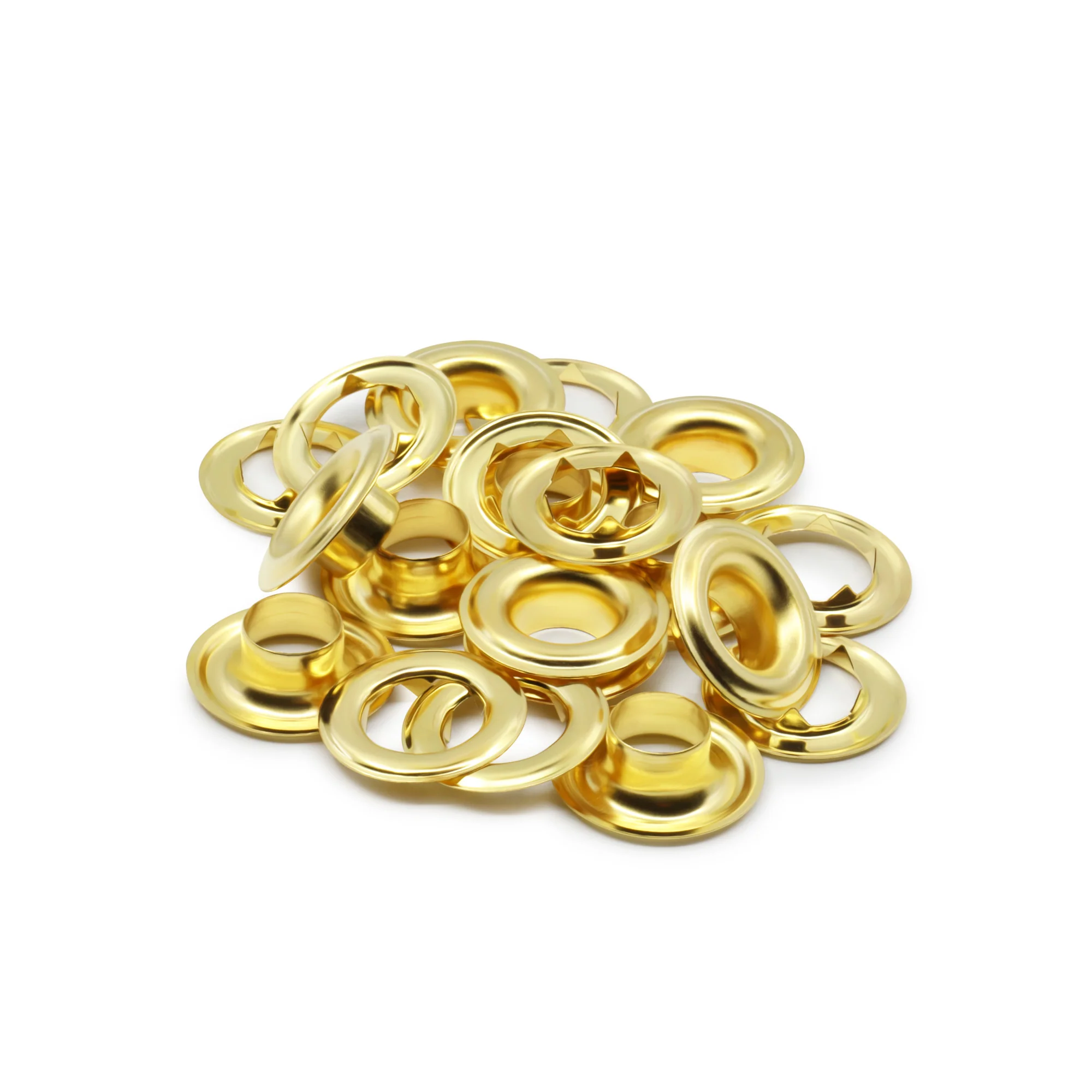7/16" Extra-Large Eyelets, 10 Sets, Brass - Image 5