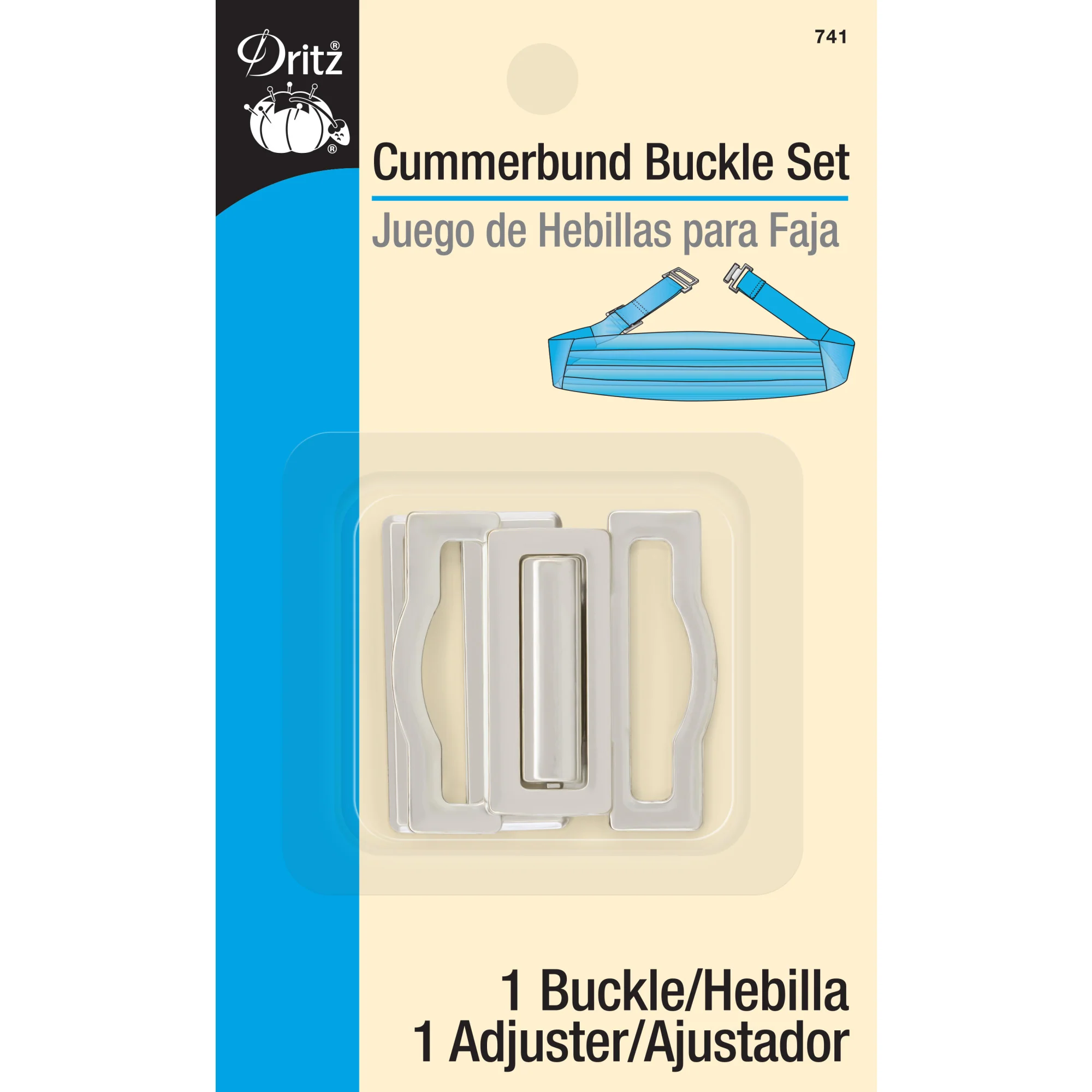 Cummerbund Buckle Set, Nickel