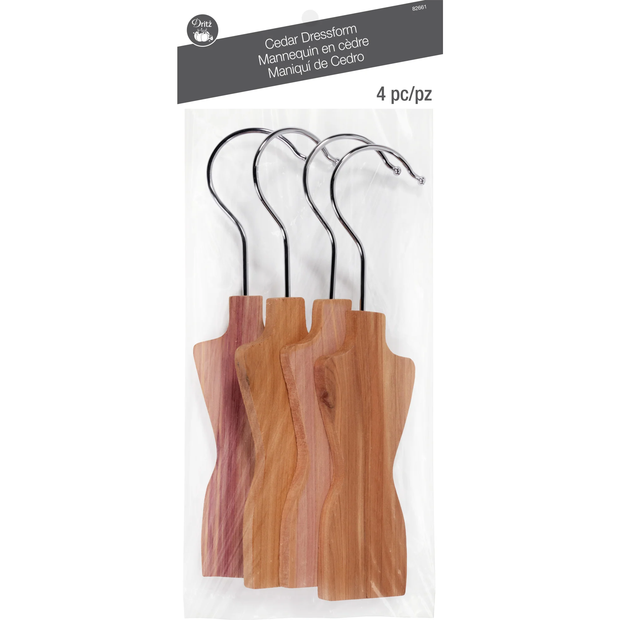 Cedar Dressform Hangers, 4 pc