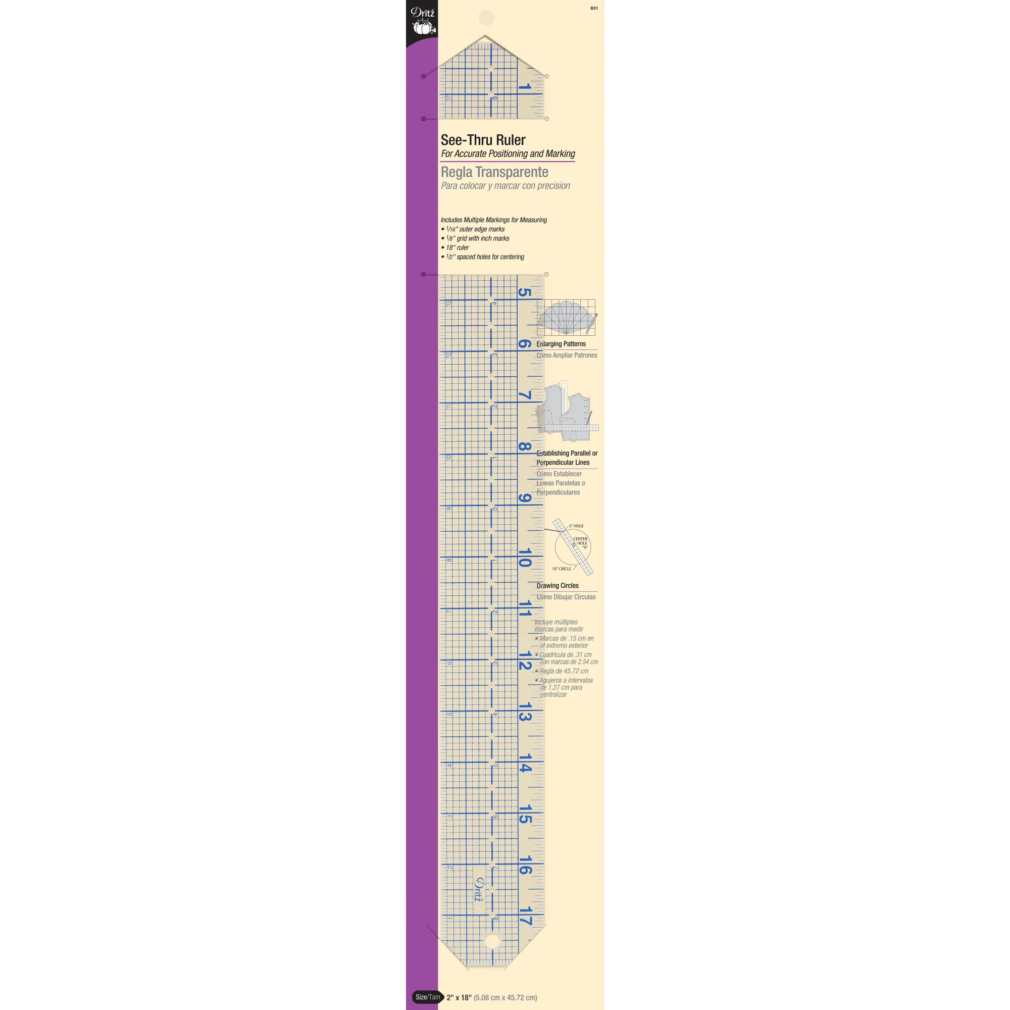 Quilt-N-Sew See-Thru Ruler