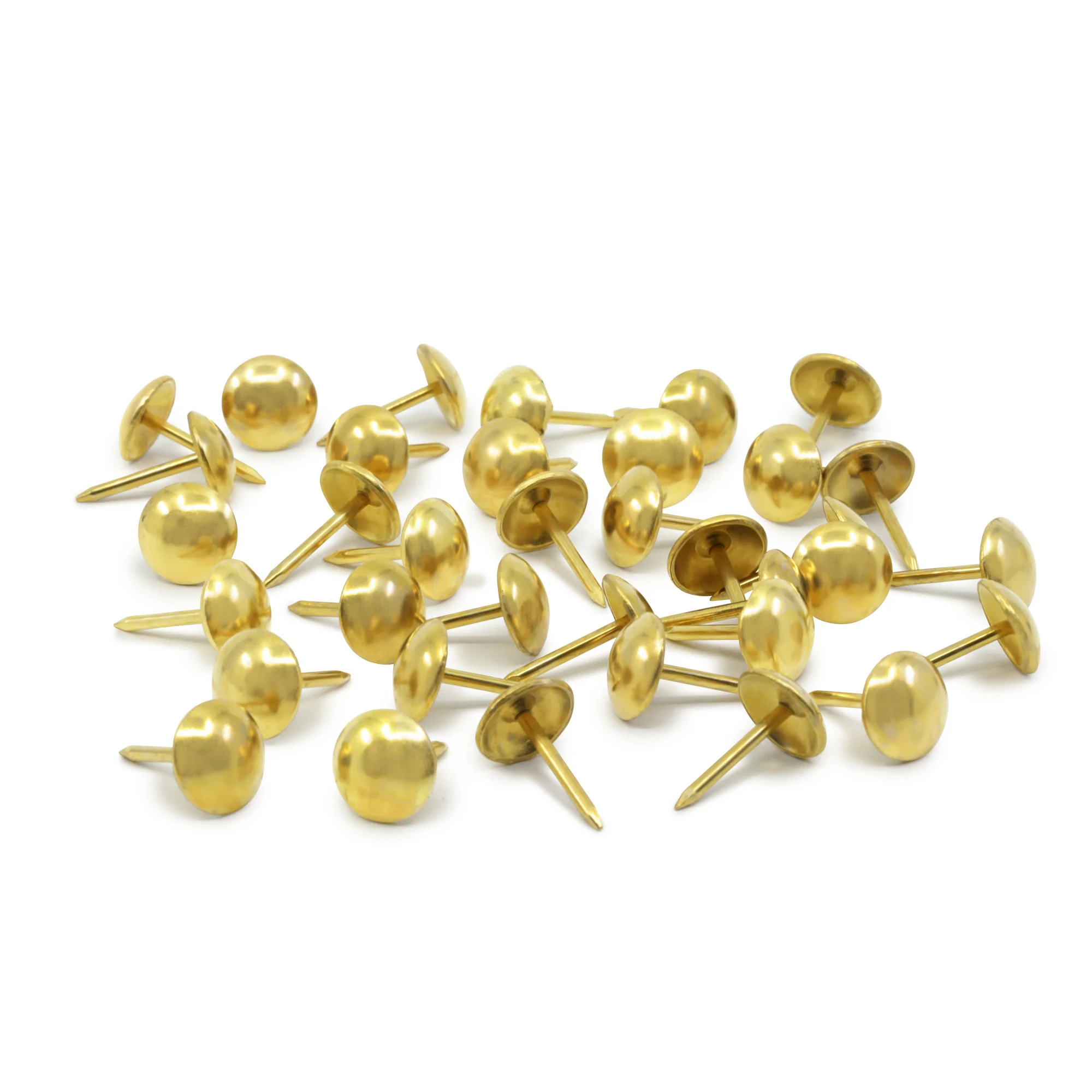3/8" Smooth Decorative Nails, Brass, 36 pc - Image 3