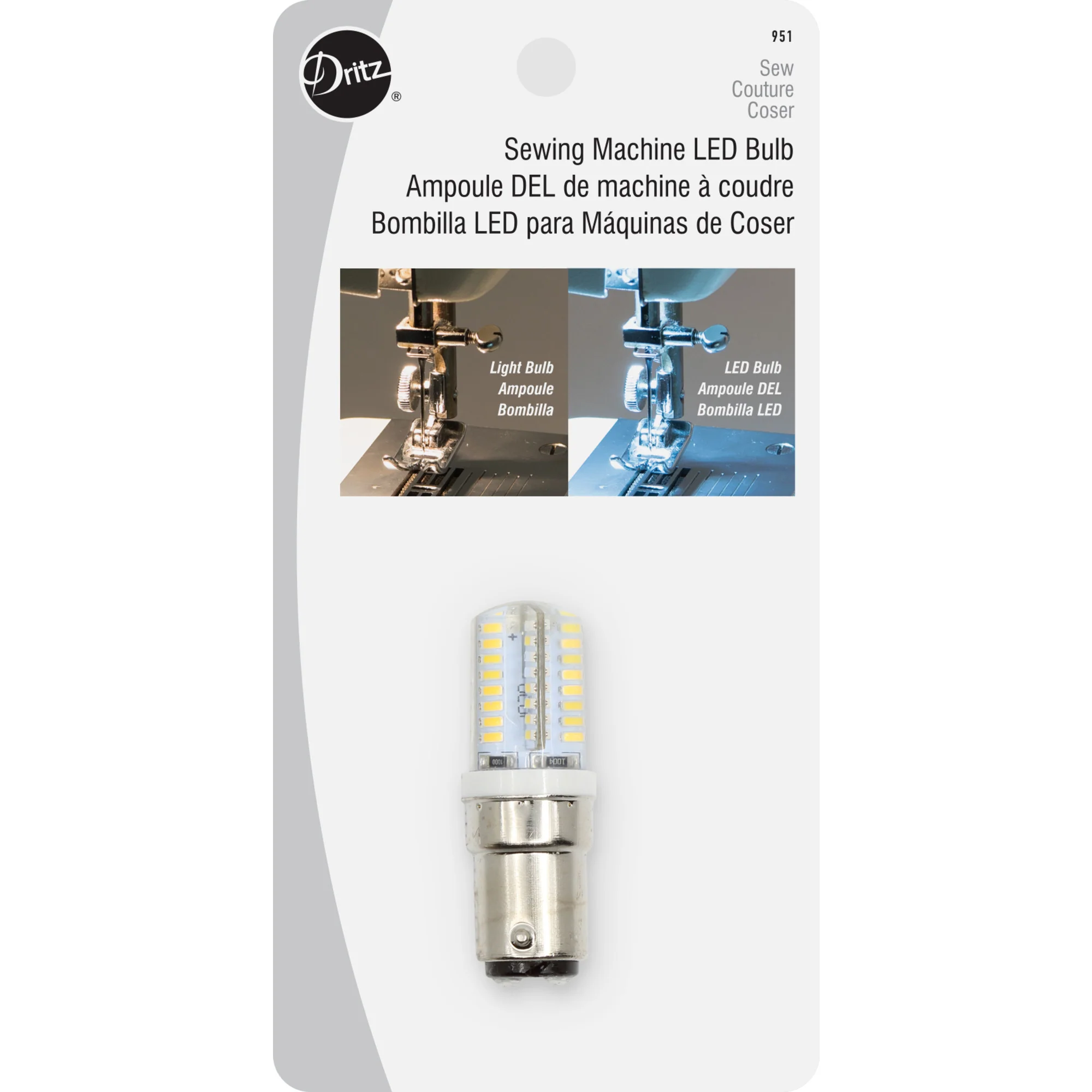 Sewing Machine LED Light Bulb with Push-In Base