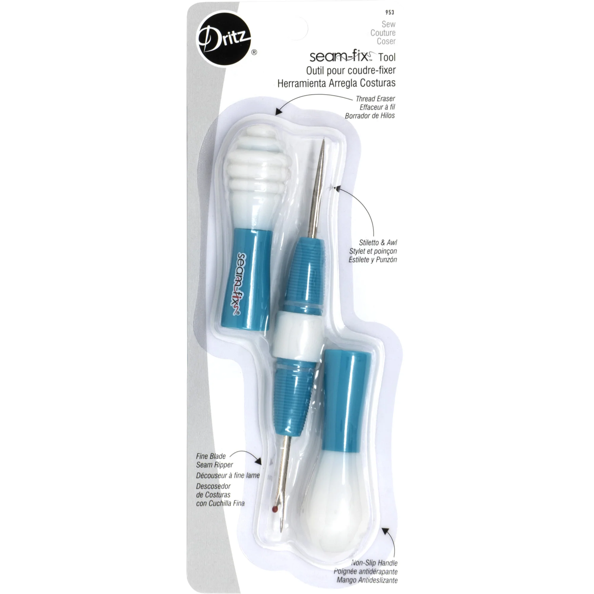 Seam-Fix Tool (Seam Ripper, Awl and Stiletto)